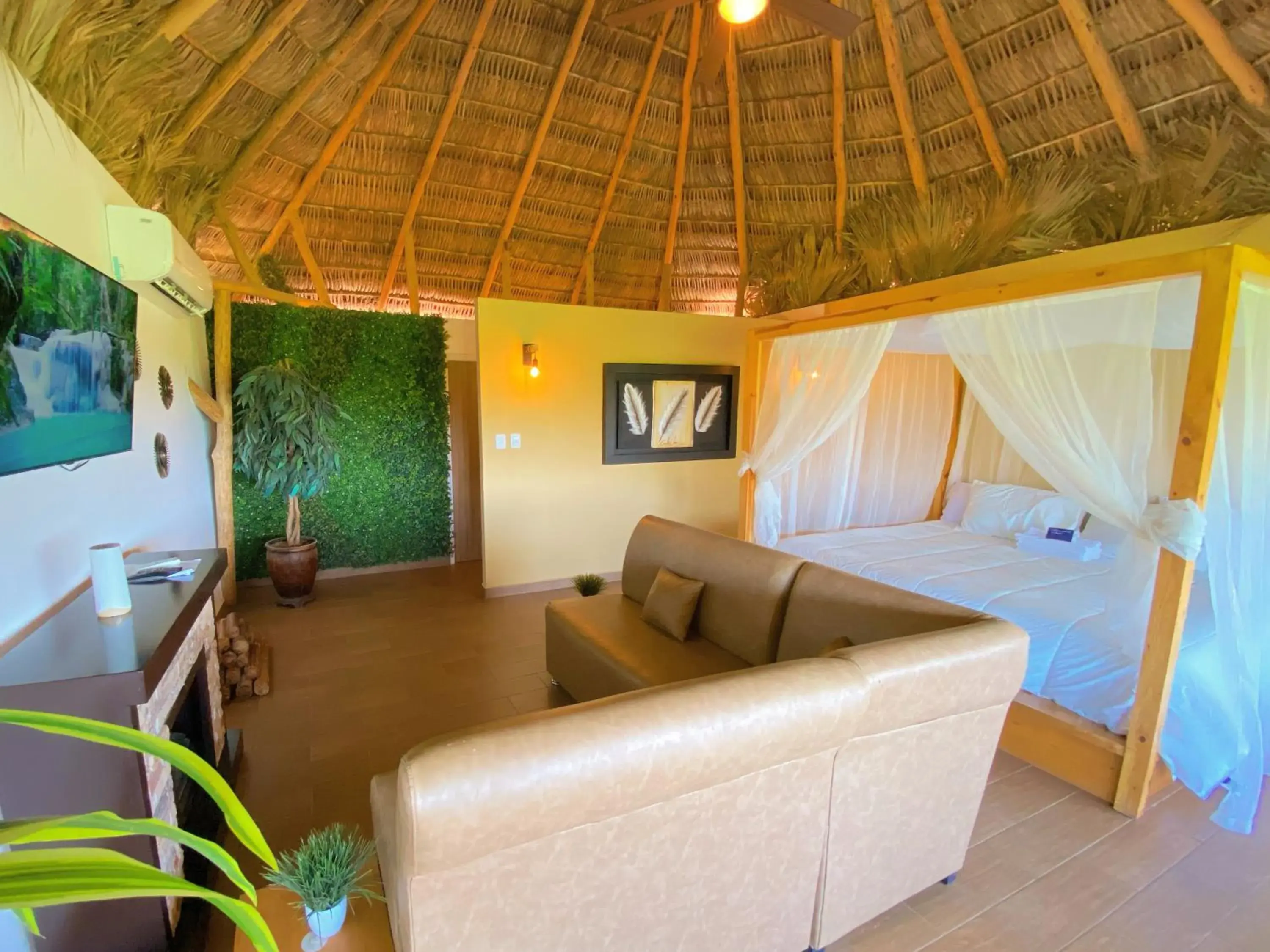 Bed in Palm Valley Cabins Bed in Palm Valley Cabins