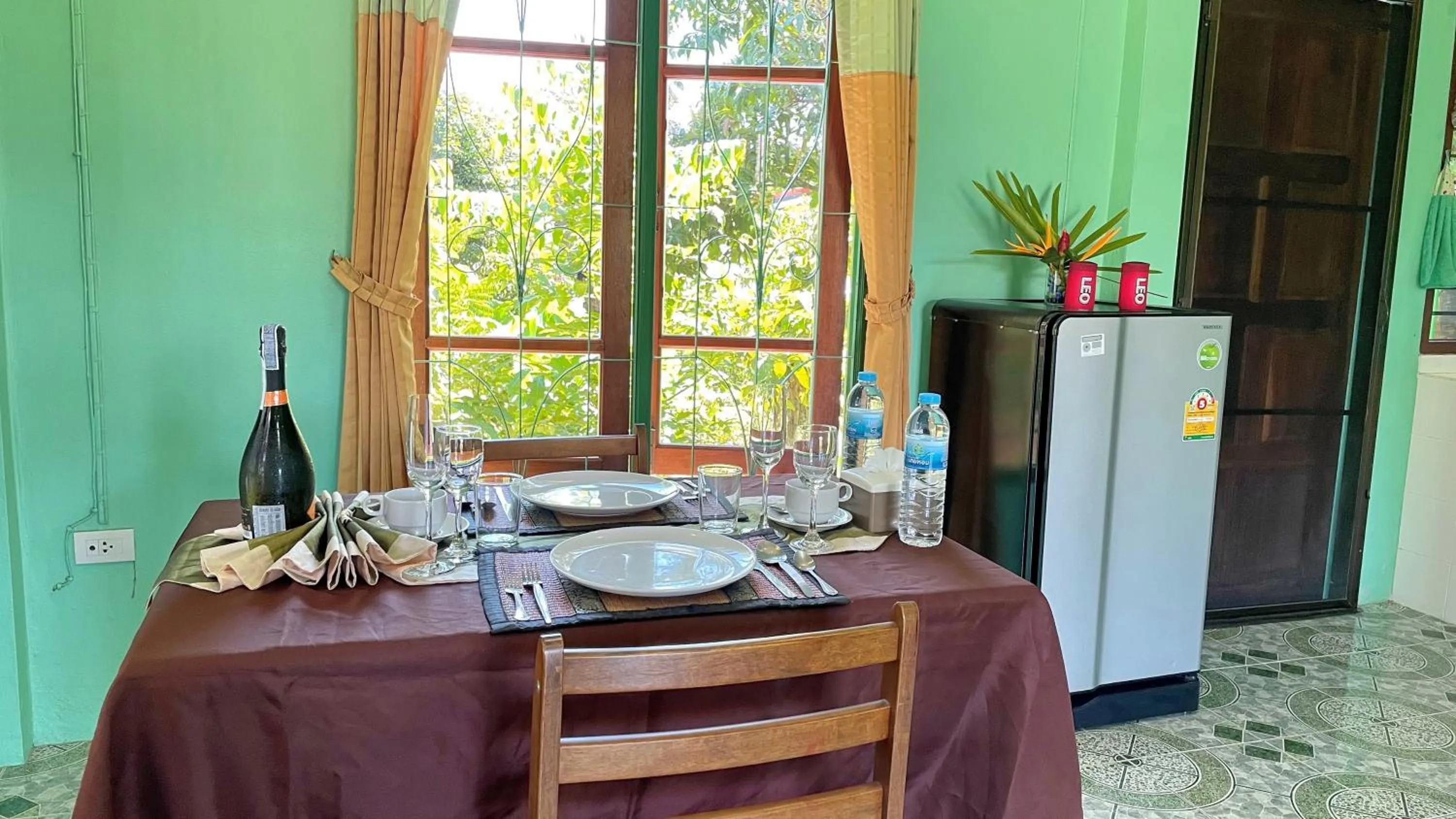 Dining area in Swiss Chalet Garden, Pool Resort