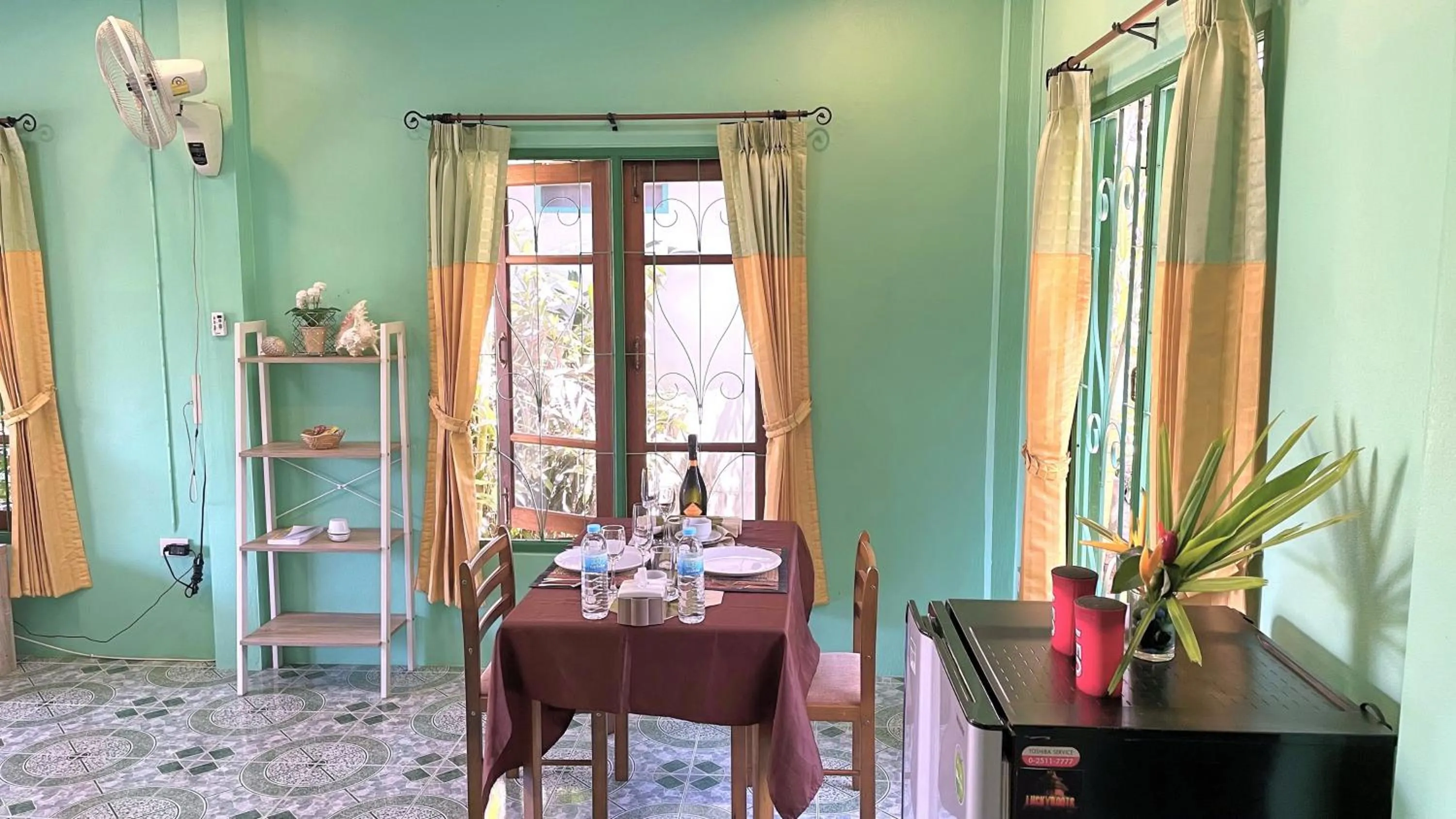 Living room in Swiss Chalet Garden, Pool Resort