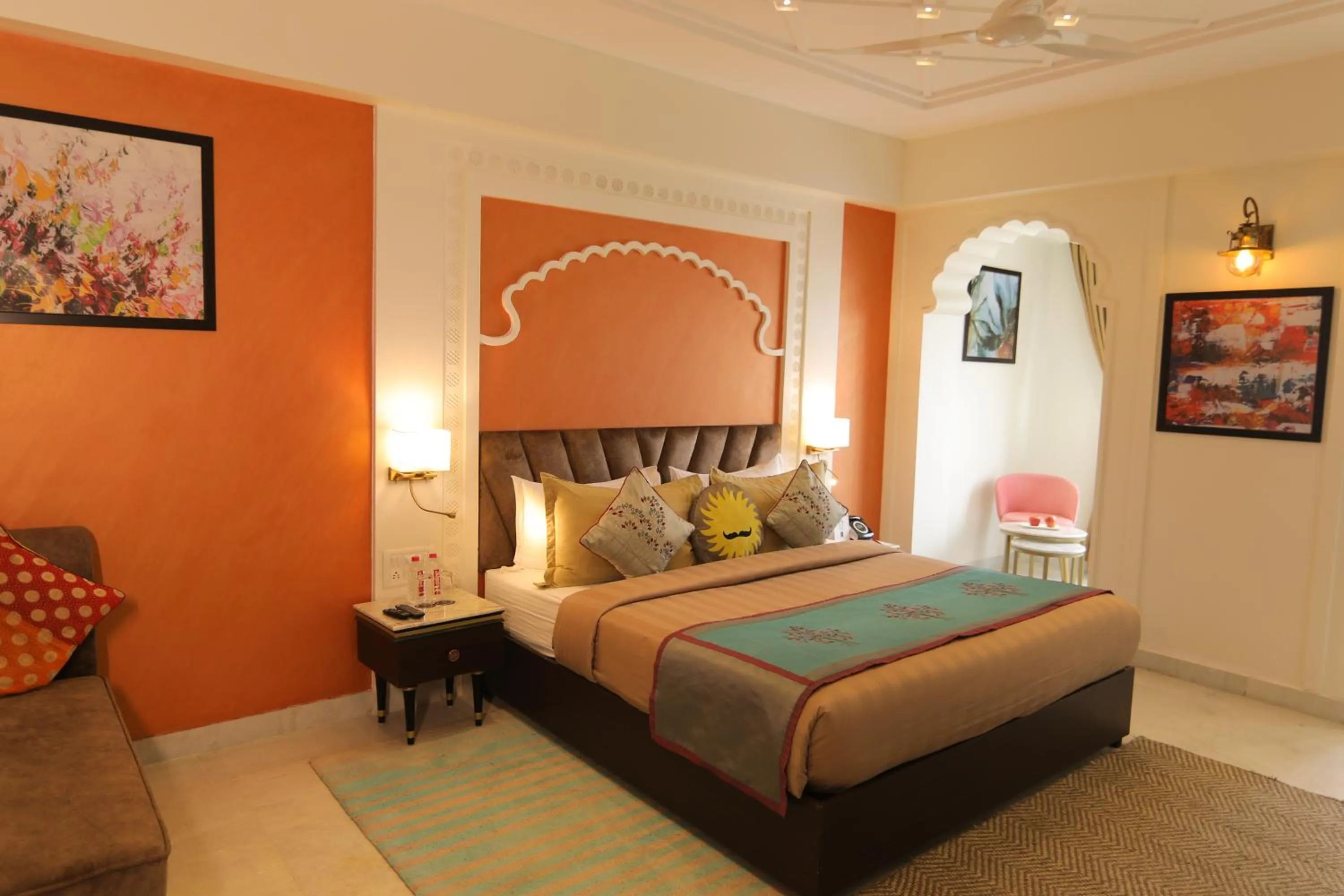 Bed in juSTa Ssatva Resort, Udaipur