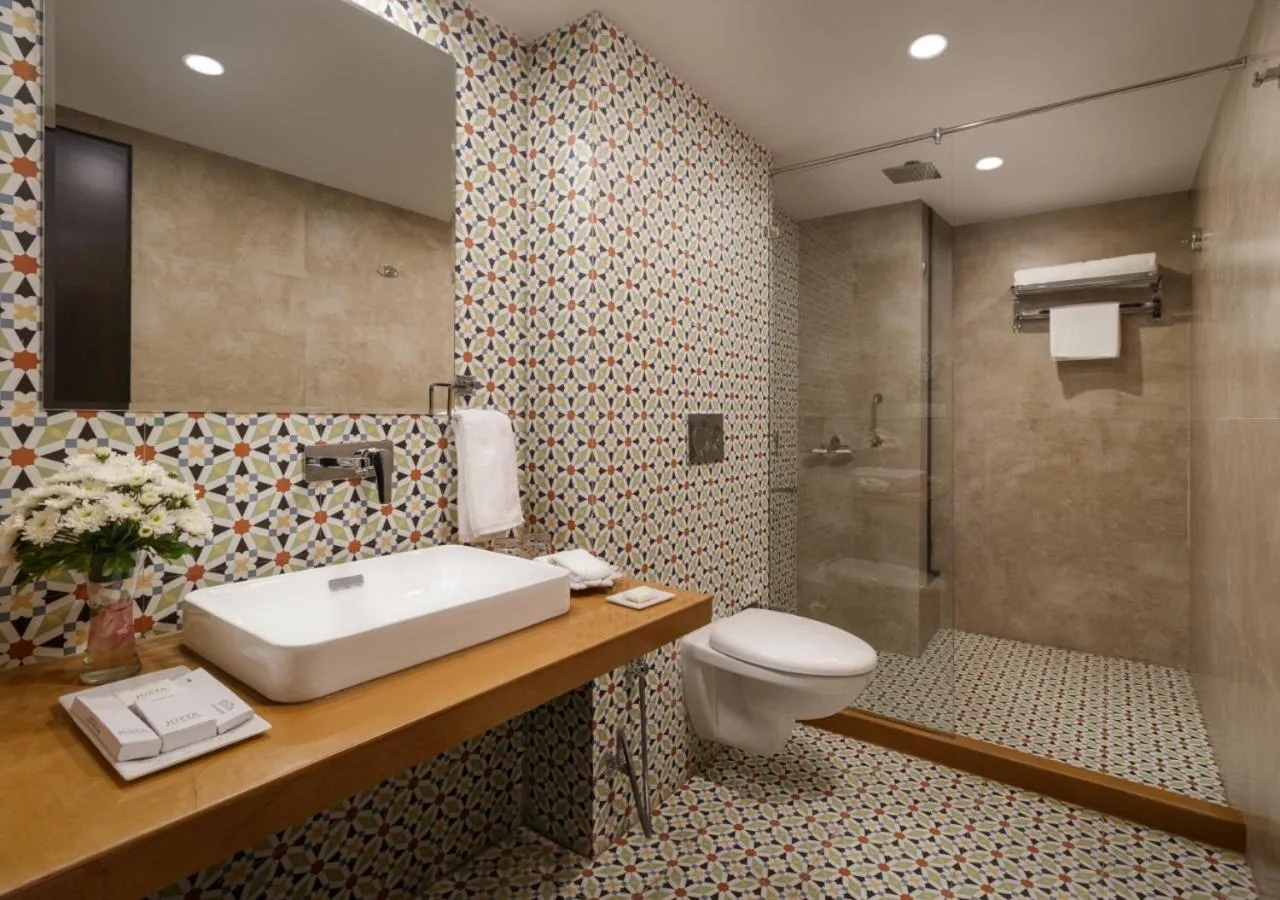 Bathroom in juSTa Ssatva Resort, Udaipur