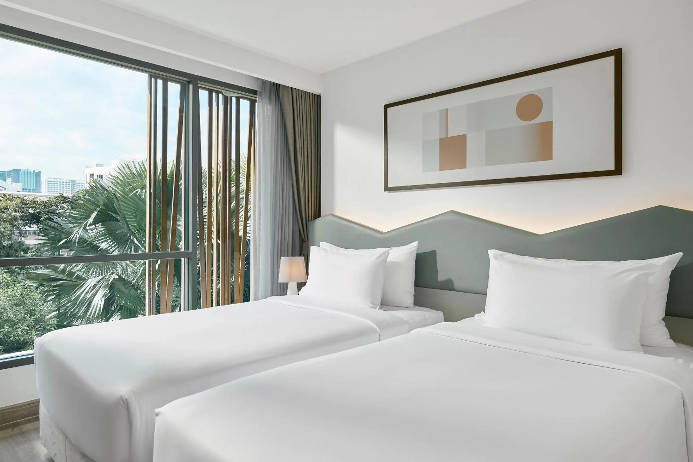 View (from property/room), Bed in Livable Hotel Bangkok