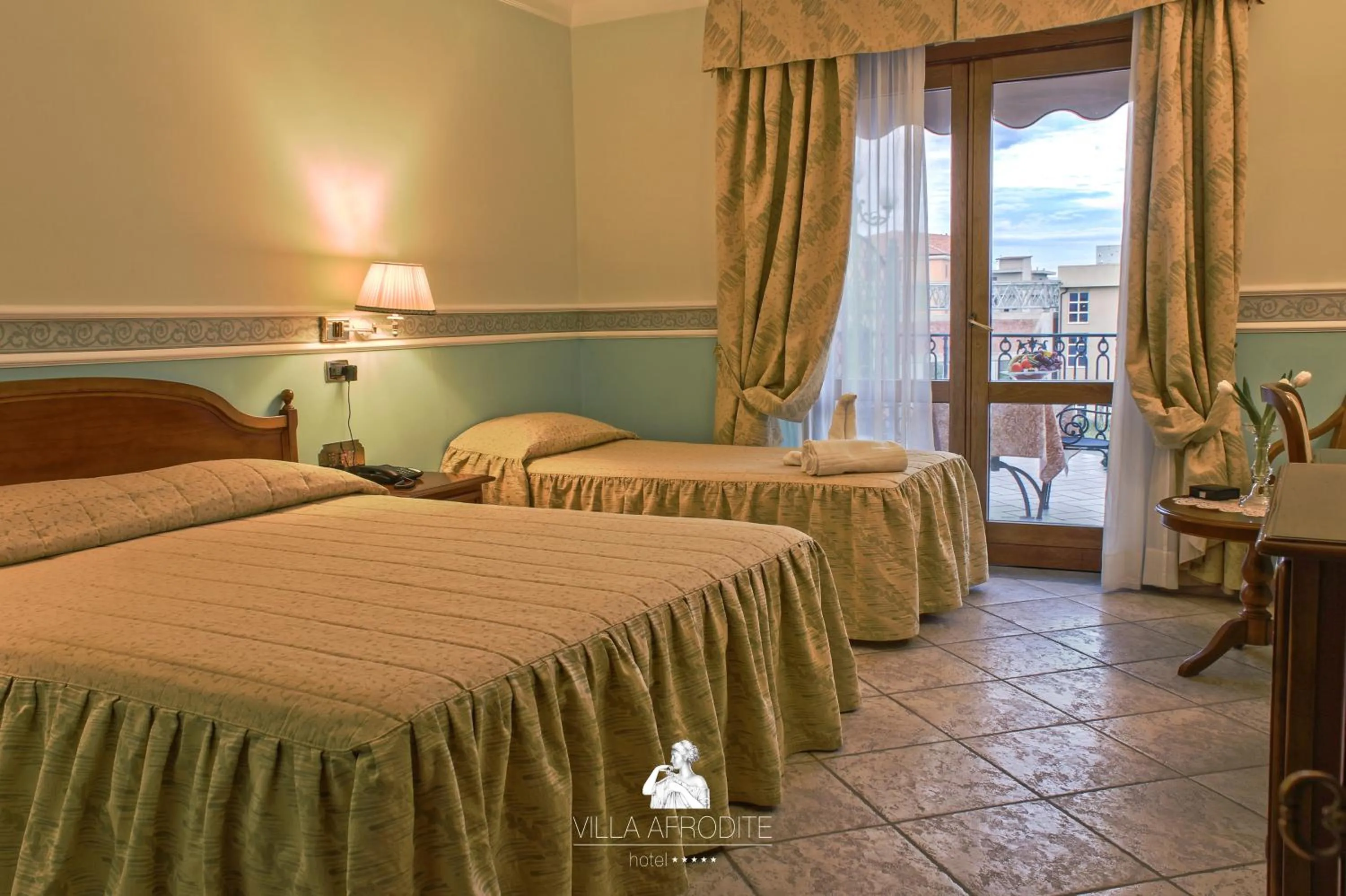 Balcony/Terrace, Bed in Afrodite Boutique Hotel