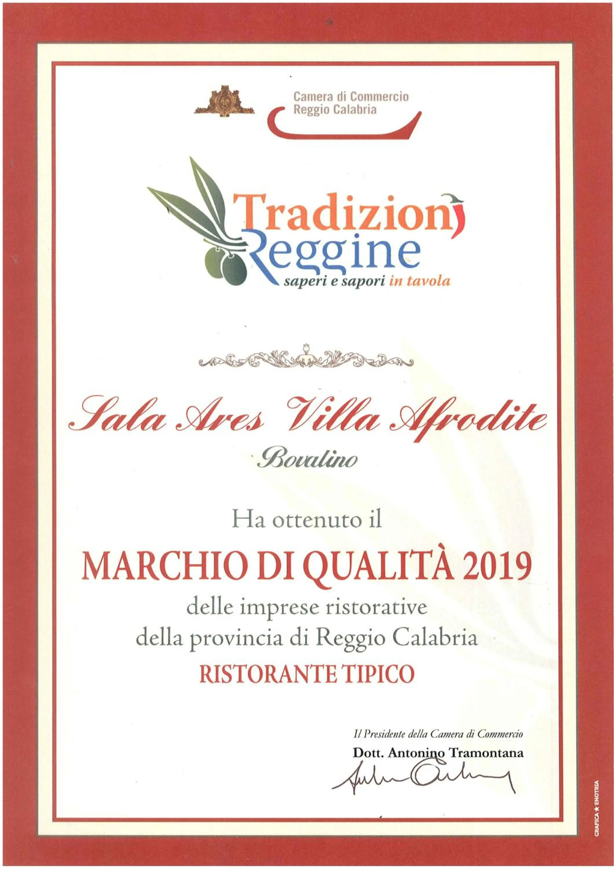 Logo/Certificate/Sign in Afrodite Boutique Hotel