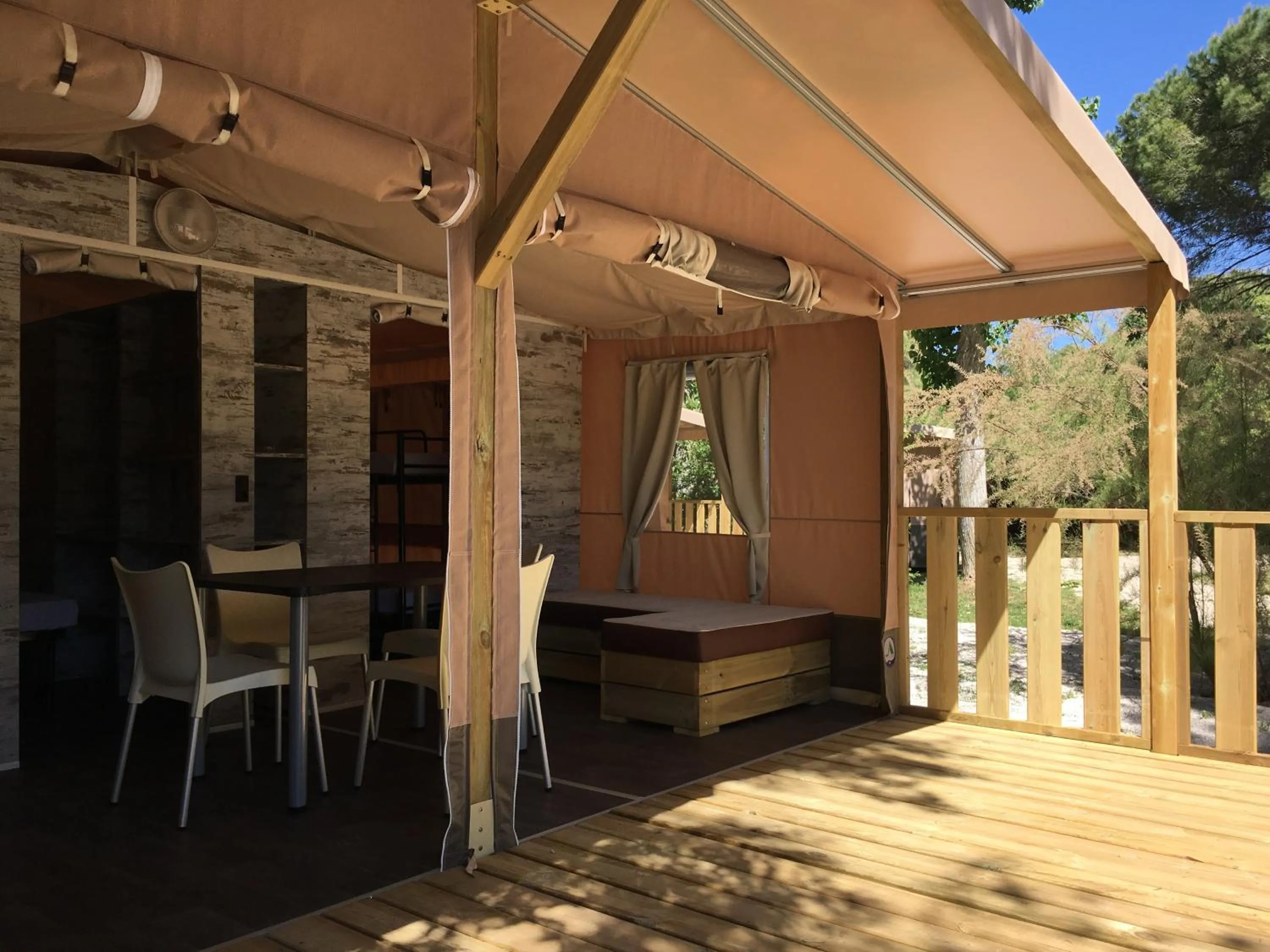 Patio in Camping Village Rocchette