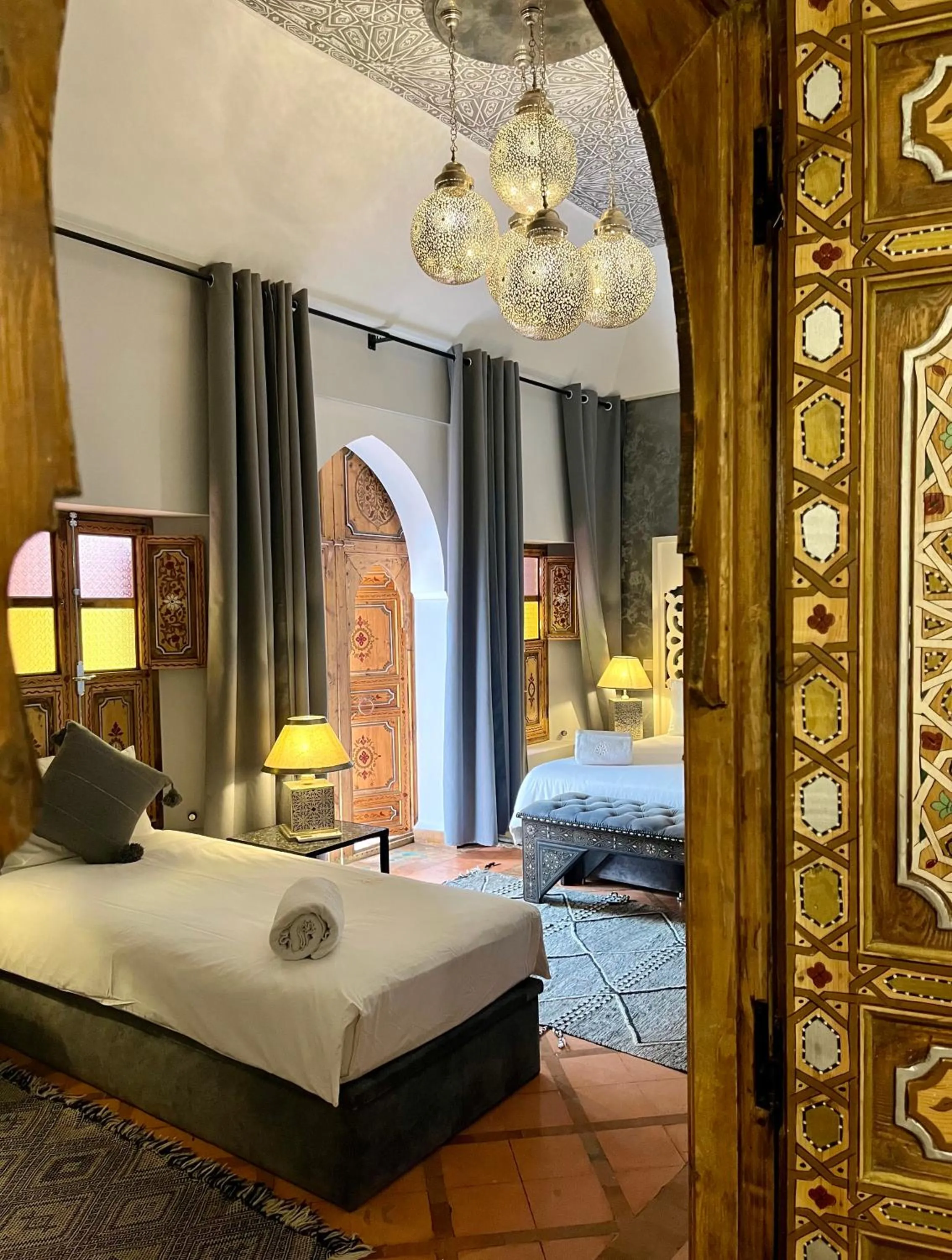 Bed in Riad Dar Fanny