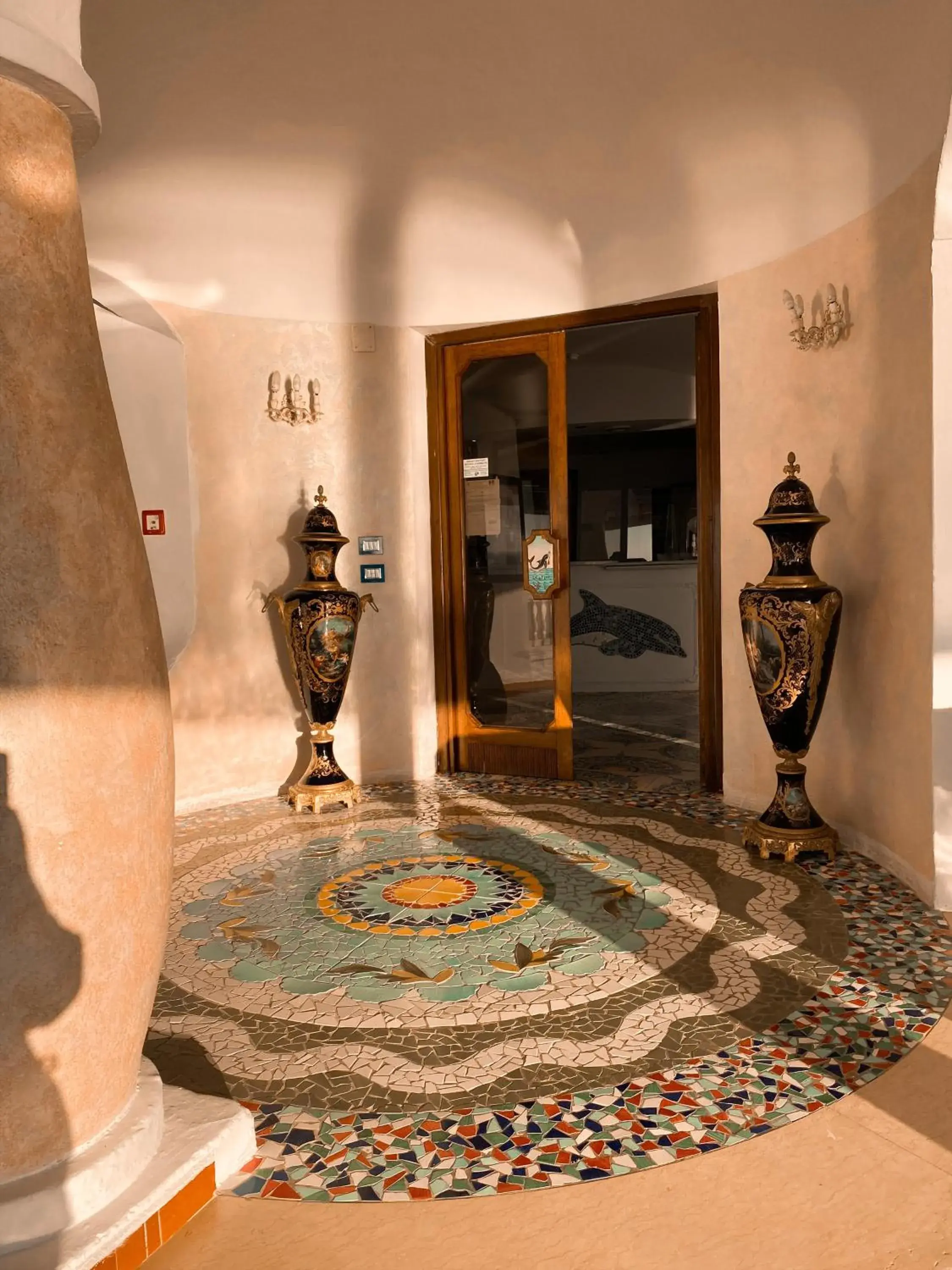 Lobby or reception in Strand Hotel Delfini Lobby or reception in Strand Hotel Delfini