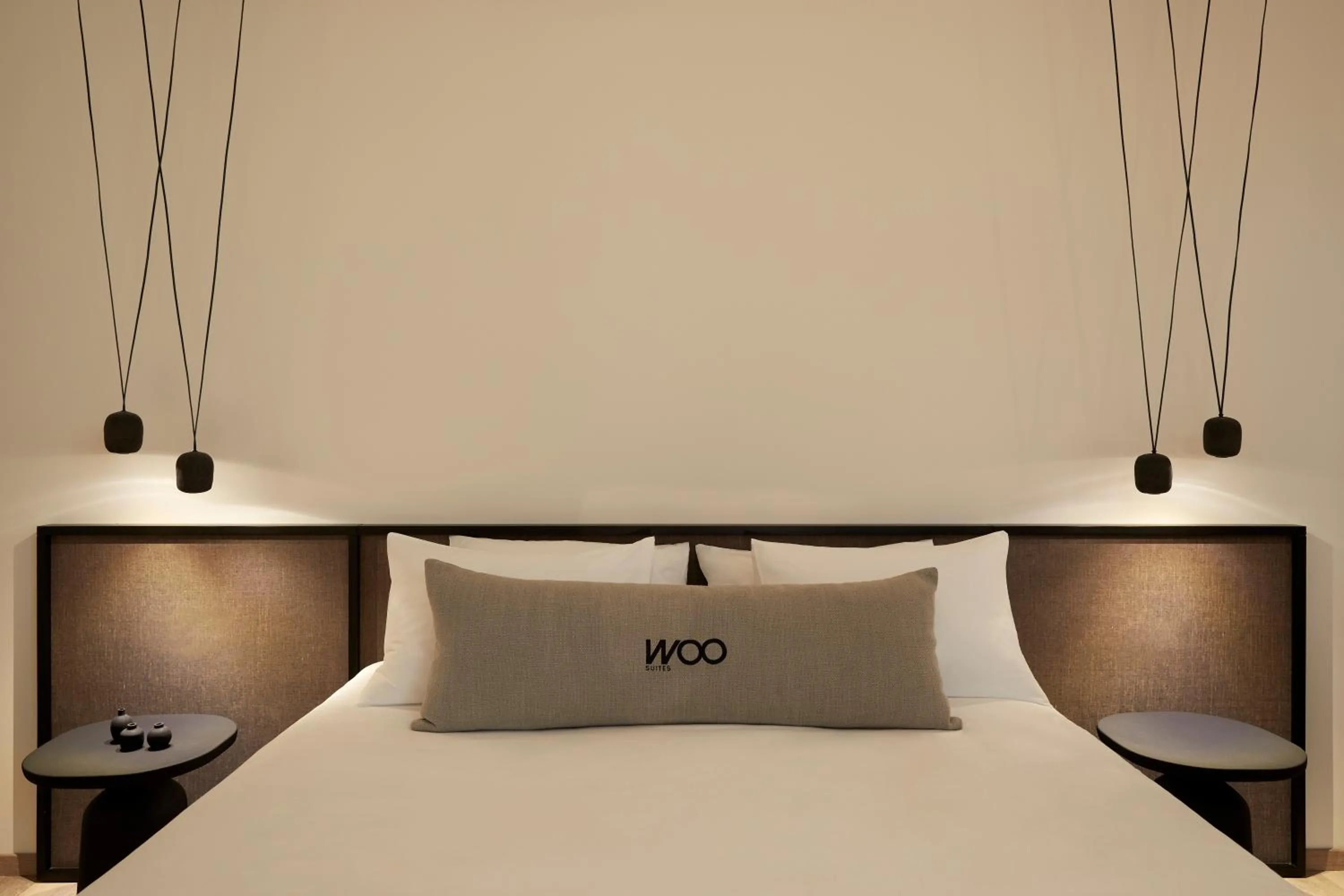 Bed in Athens Woo Suites