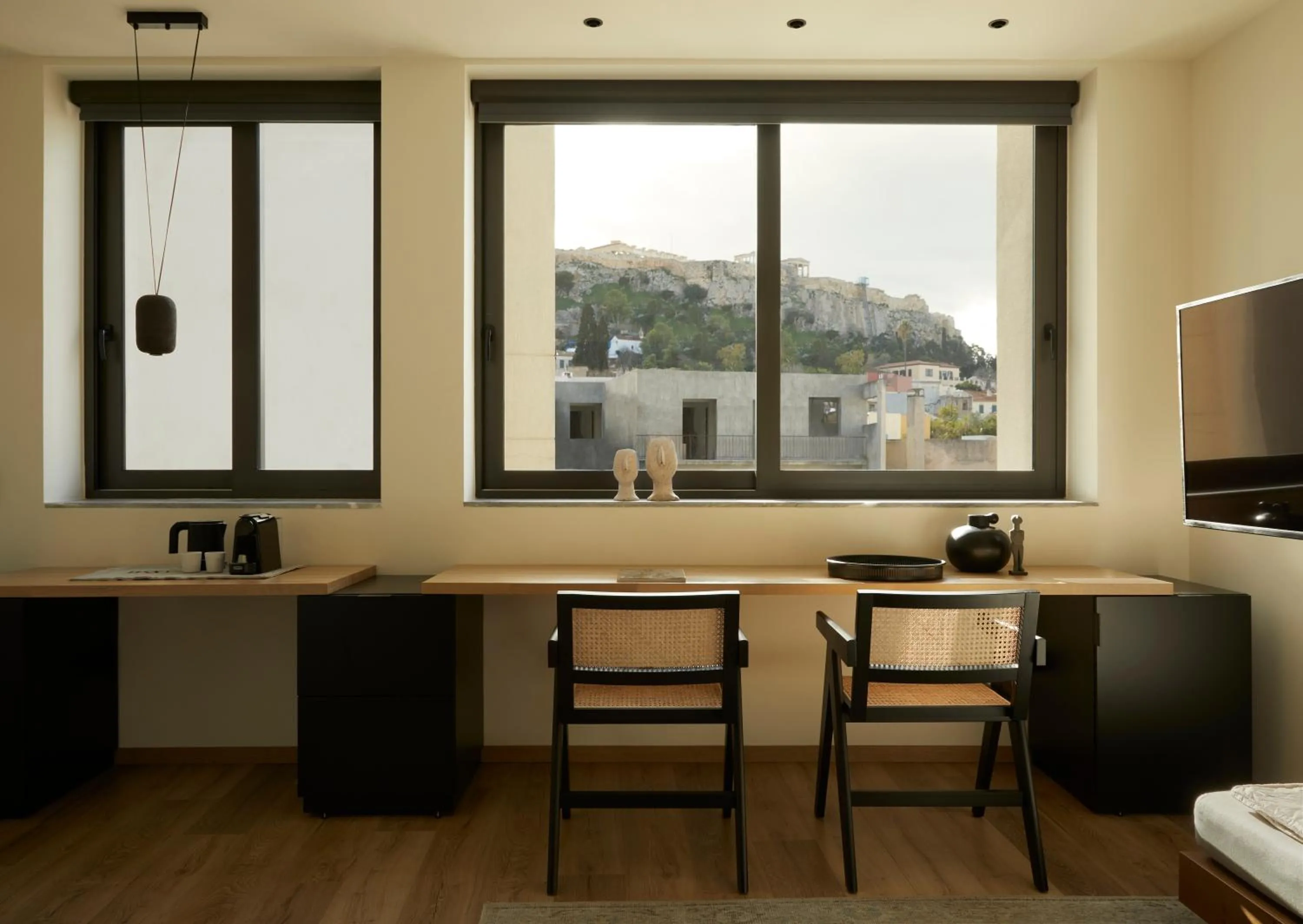 Living room in Athens Woo Suites