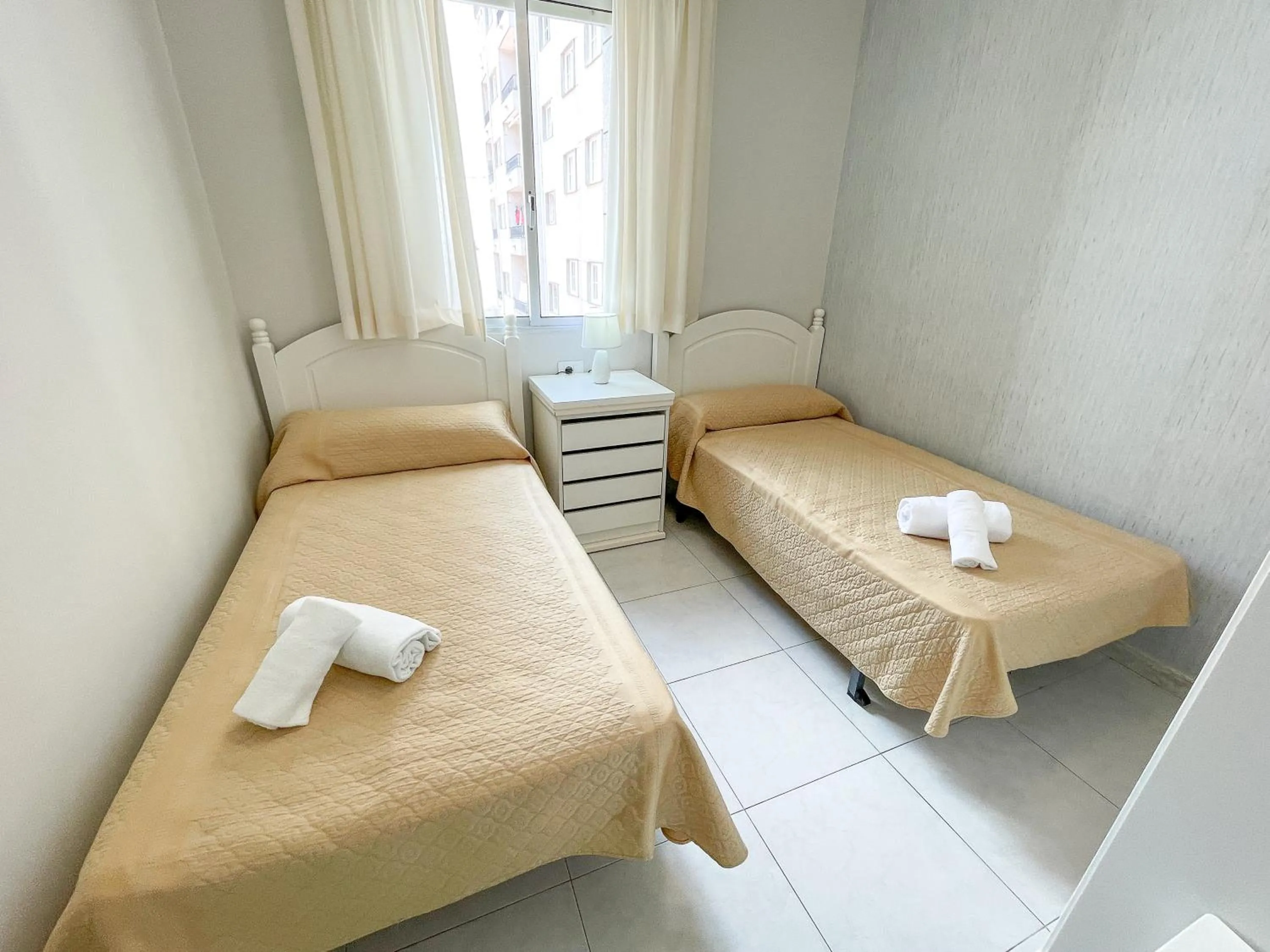 Bedroom, Bed in Apartamentos Portonovo 3000