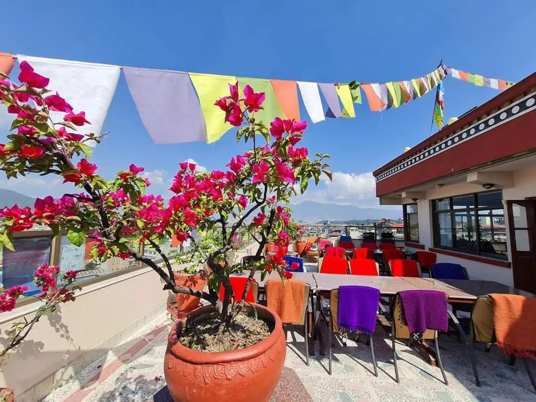 Patio in Kathmandu View Hotel