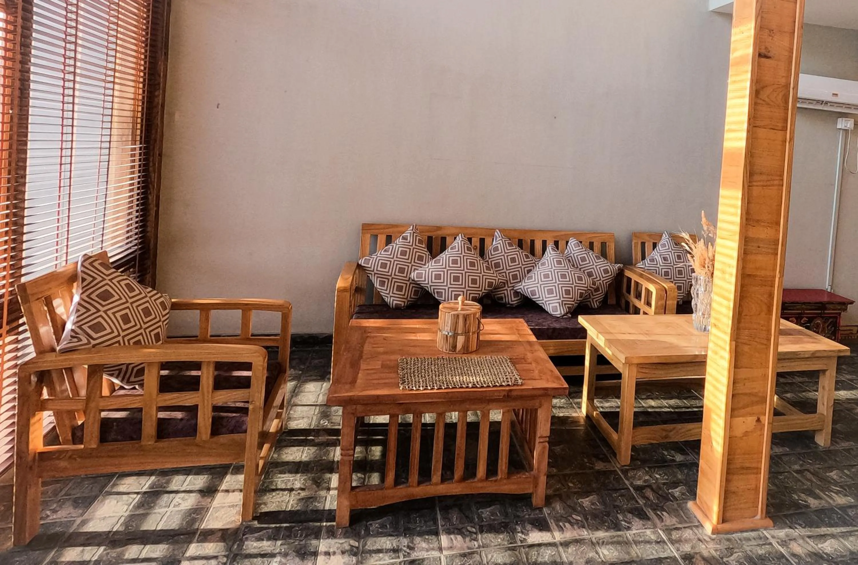 Seating area in Dakpa House Ladakh