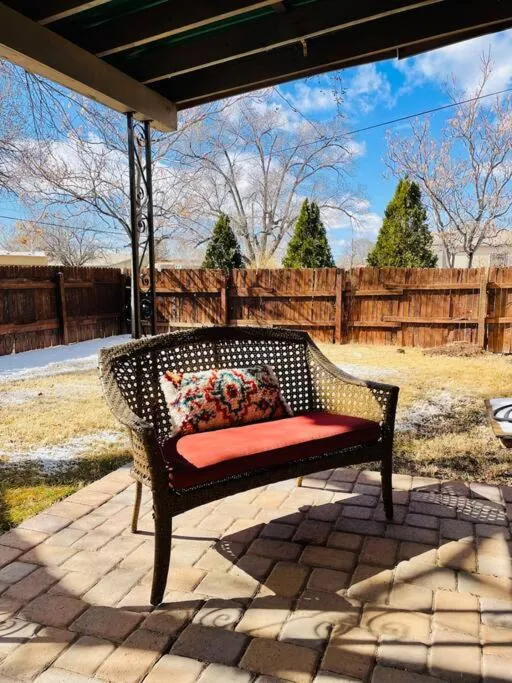 Patio in Vintage charm vacation home with modern comforts near Old Town