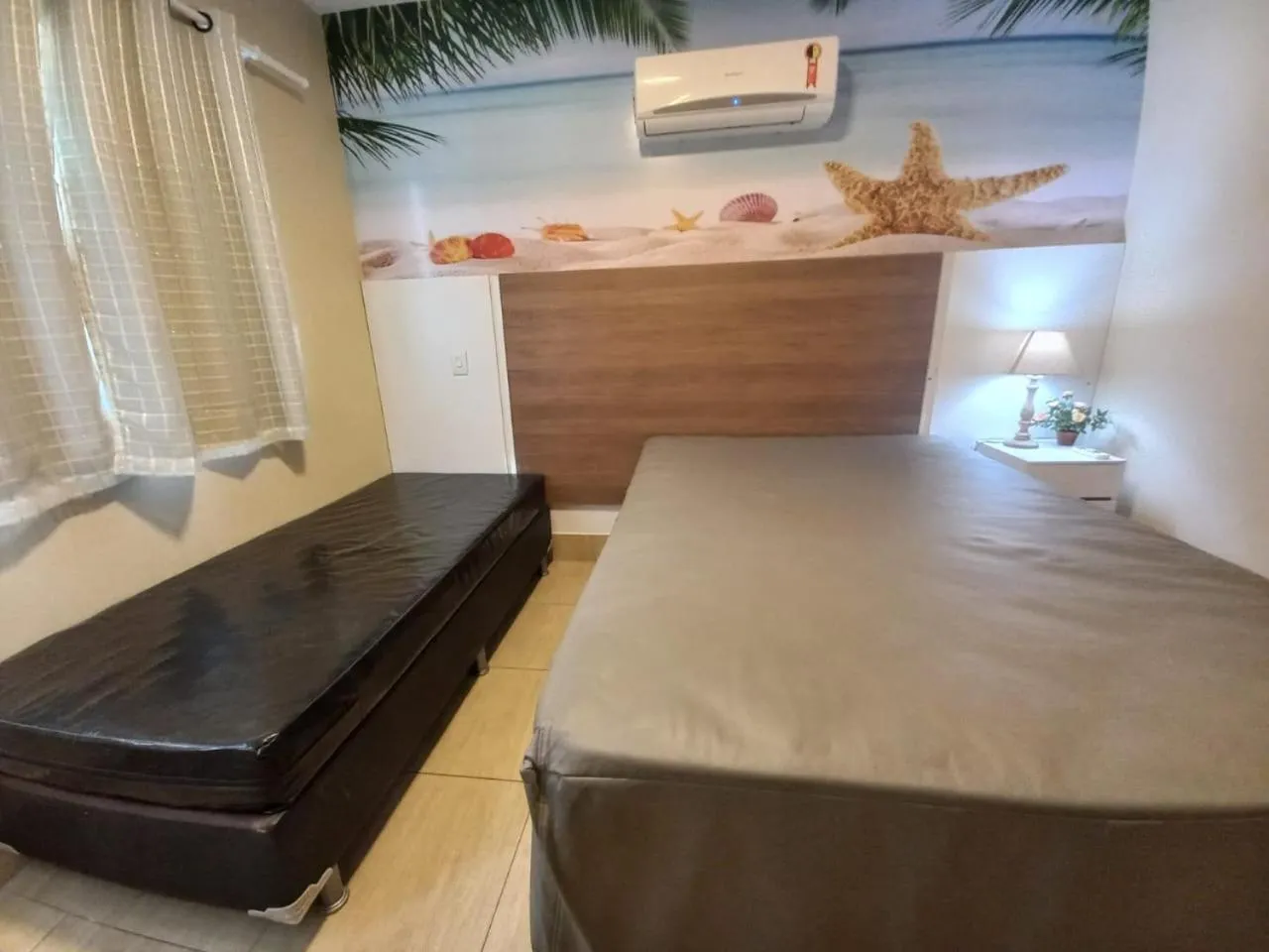 Bed in Apartamento com varanda gourmet e churrasqueira Caldas Nova