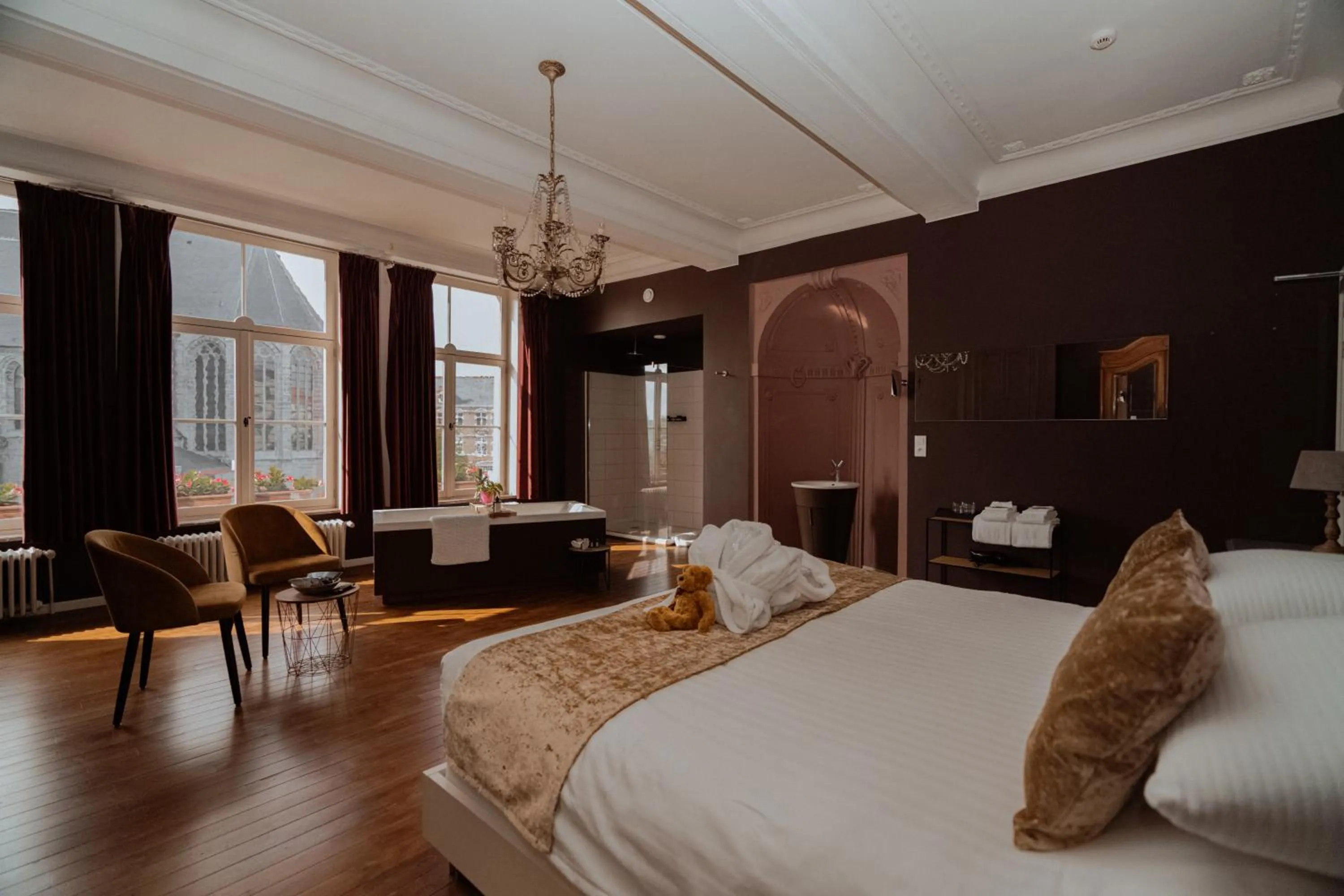 Bed in Hotel Restaurant Steenhuyse