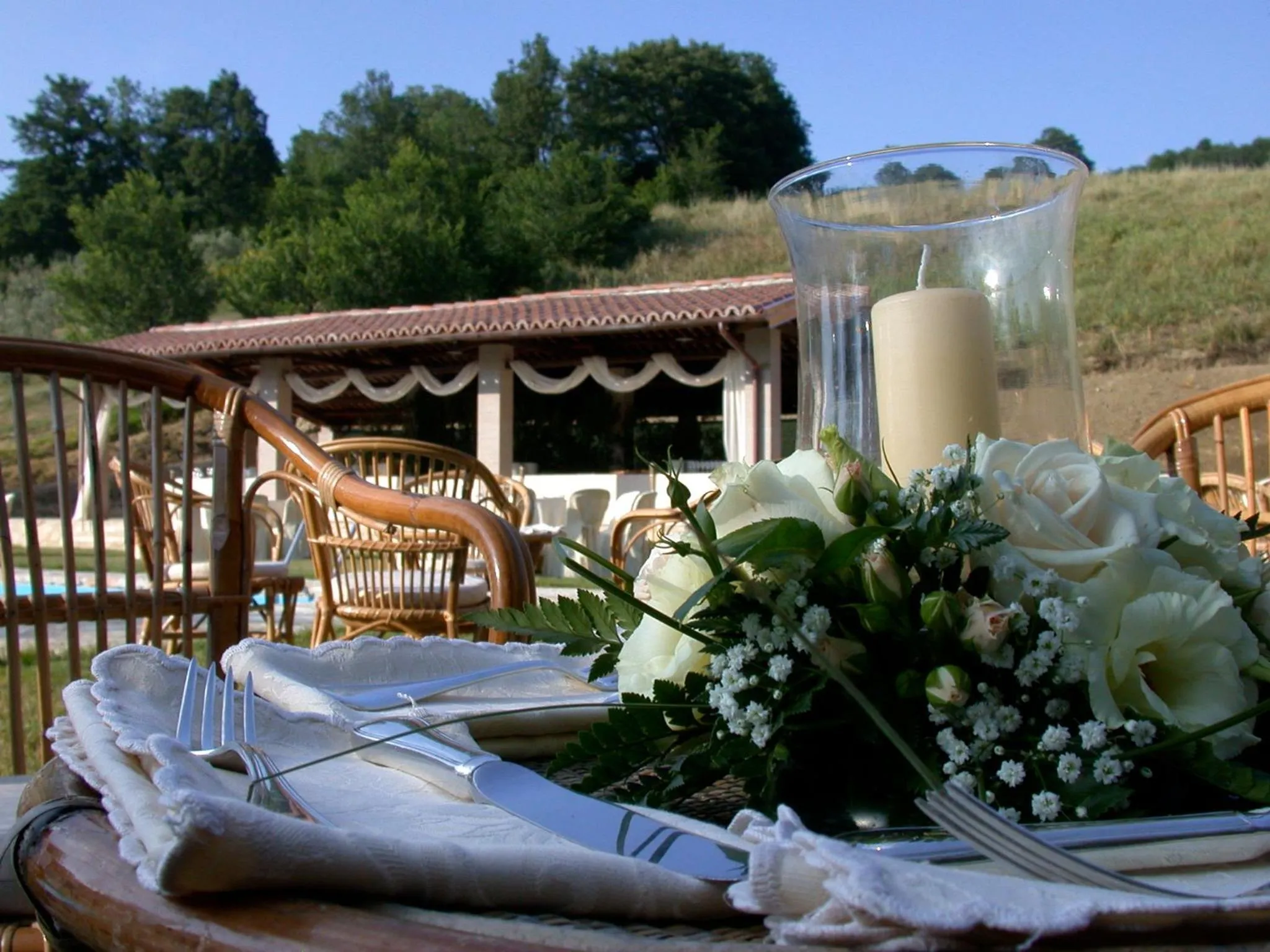 Pool view in Agriturismo Le Case
