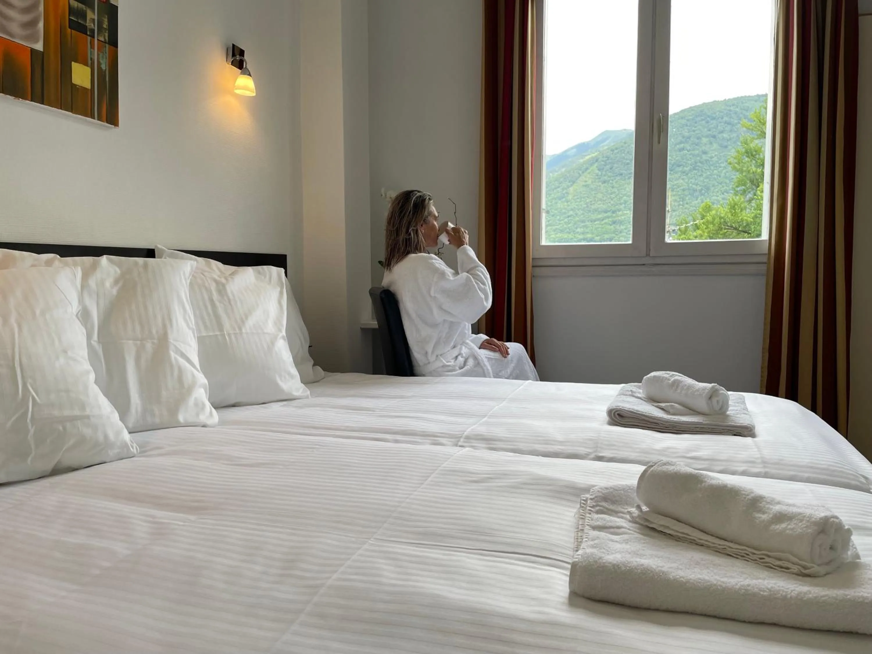 Bed in HOTEL & SPA GASQUET