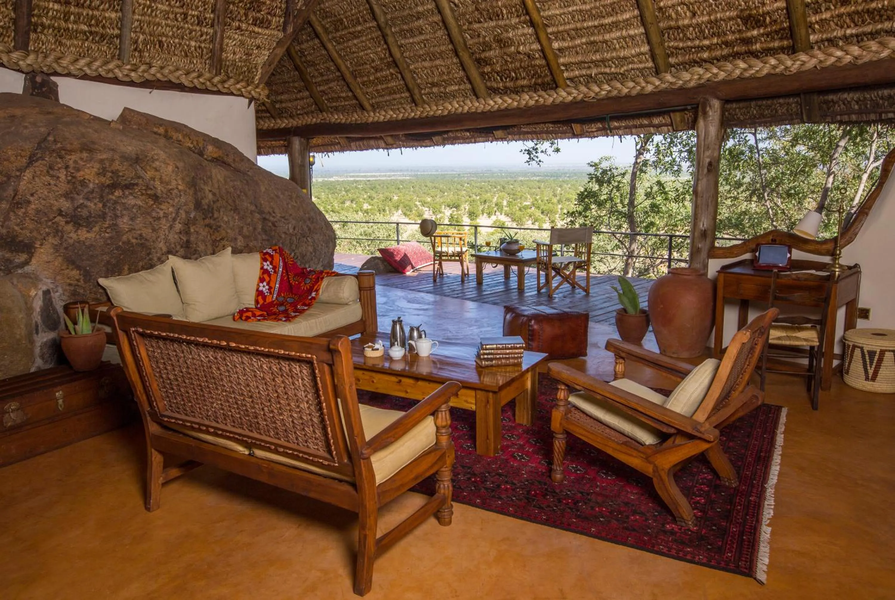 Seating area in Elewana Elsa's Kopje