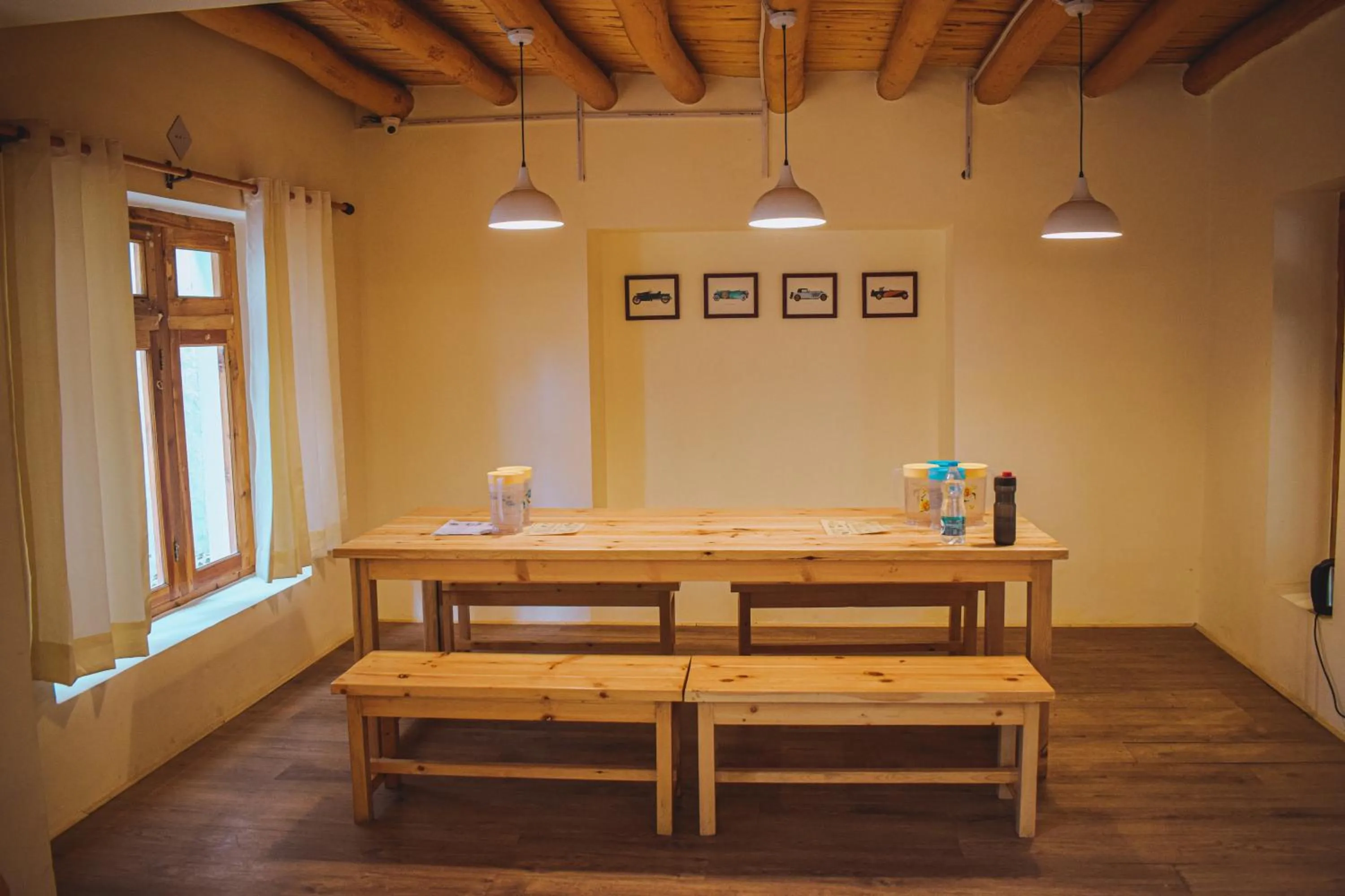 Dining area in Raybo Hostel - Serene stay with 5 mins walk from the main market