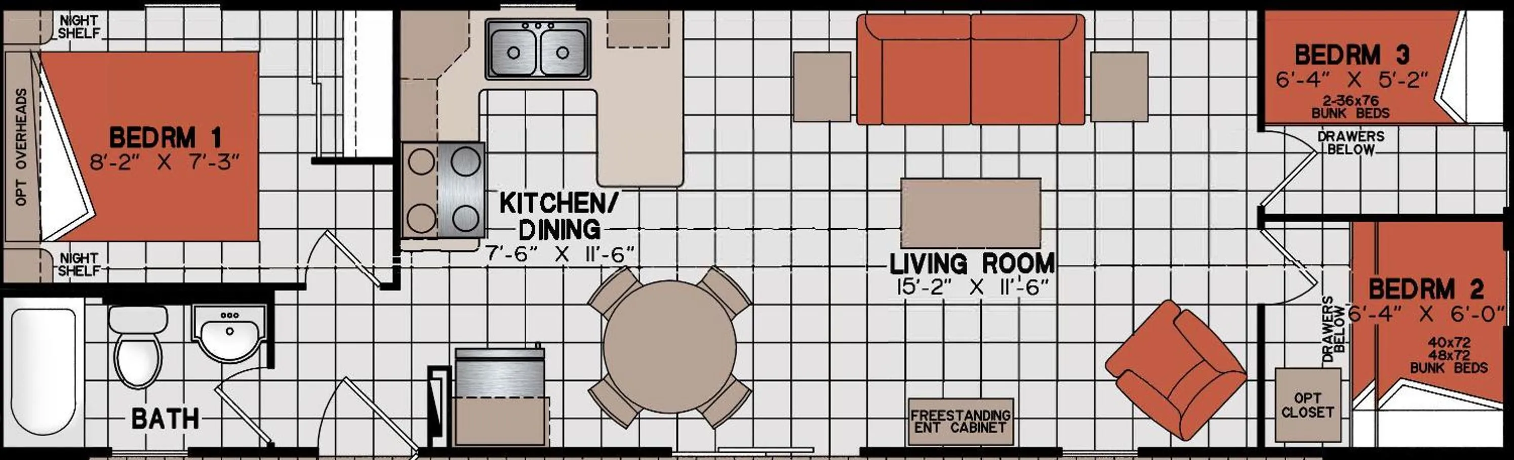Floor plan in Vine Ridge Resort - Cottages