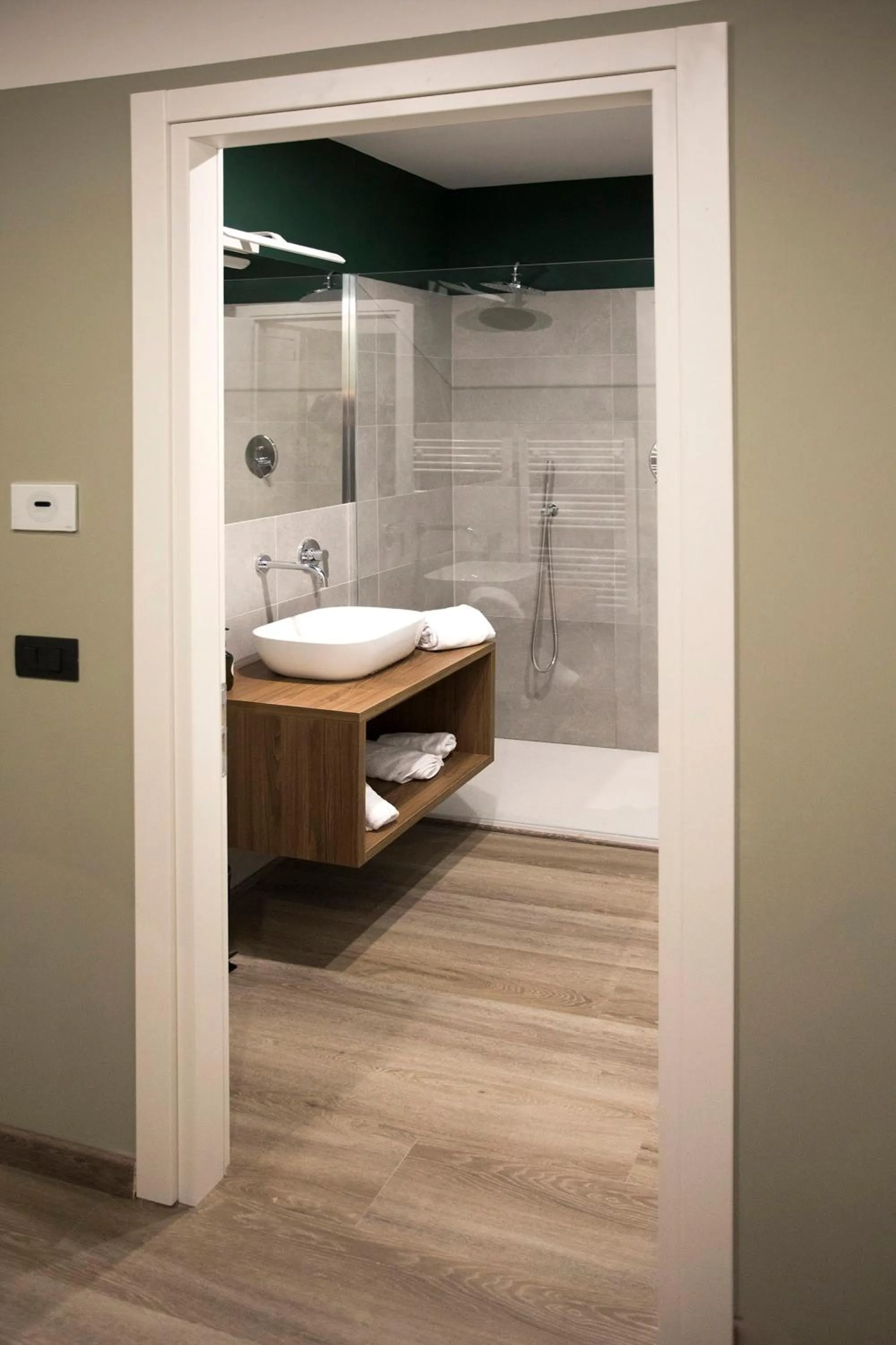 Shower in Moody smart & comfy Hotel