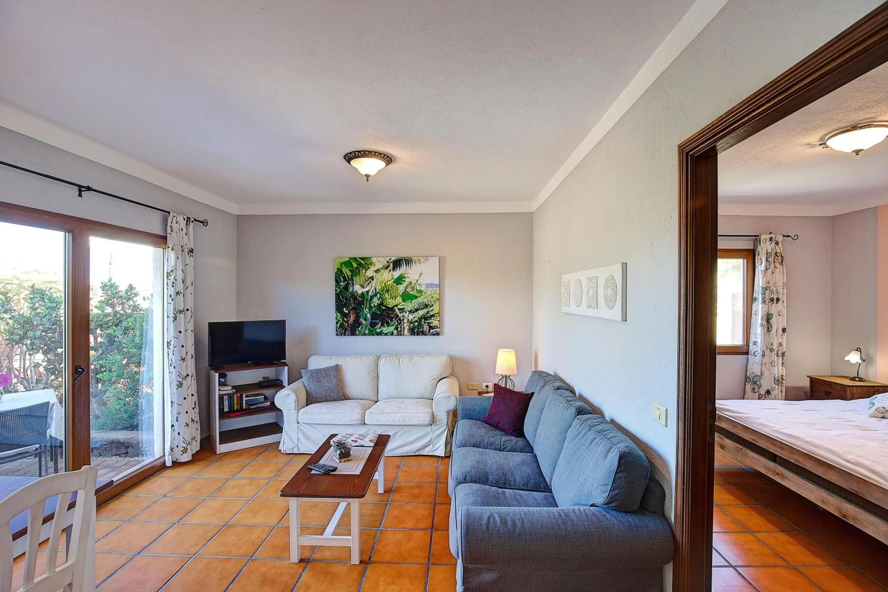 Living room, Bed in Finca Marina BuenVivir