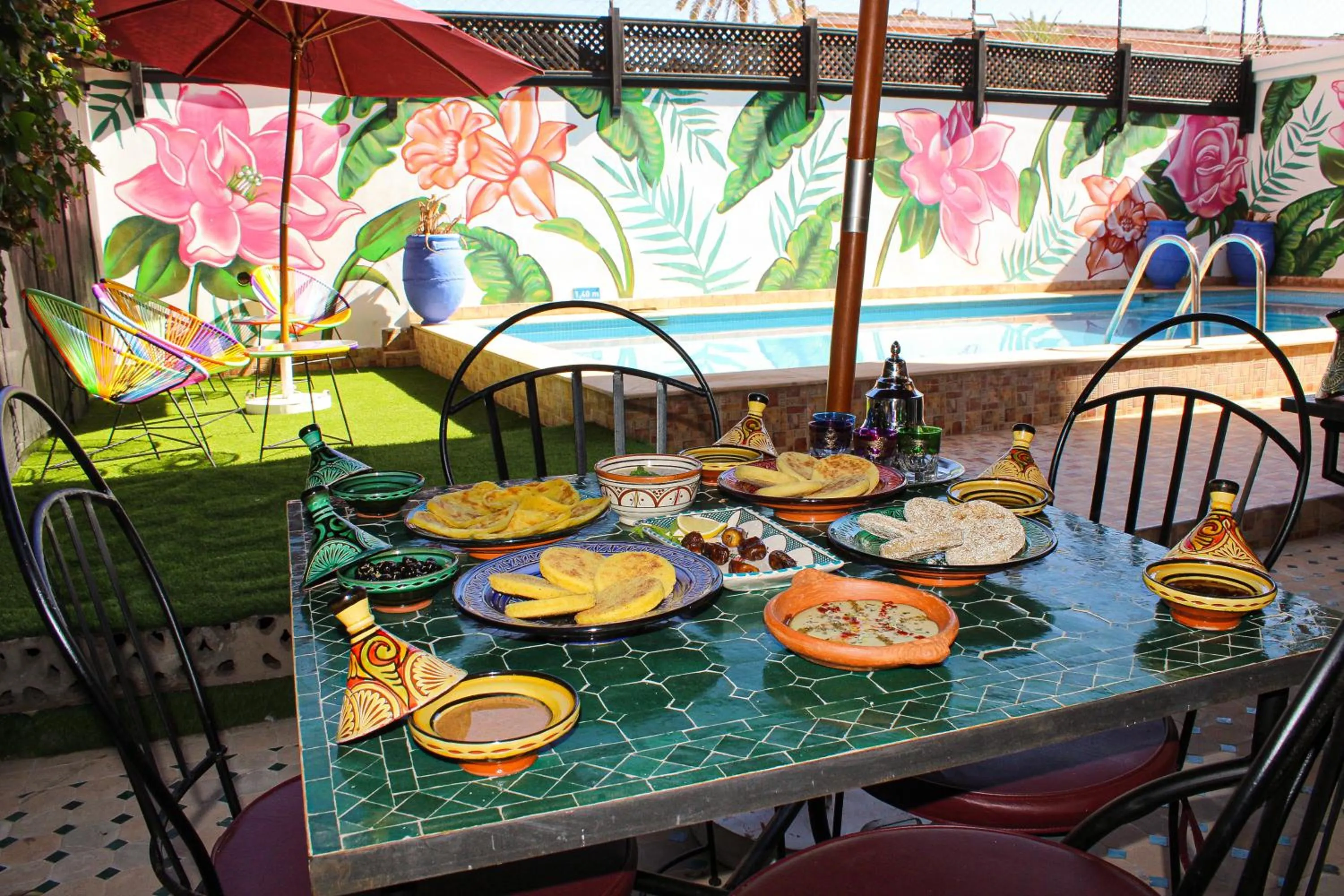 Patio in Majorel Perle Hôtel Riad Restaurant Picine & Spa