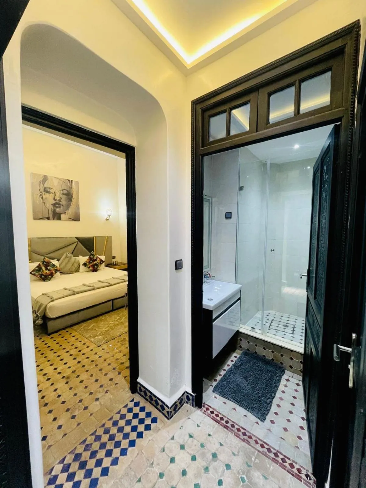 Bathroom, Bed in RIAD DOUIRTNA