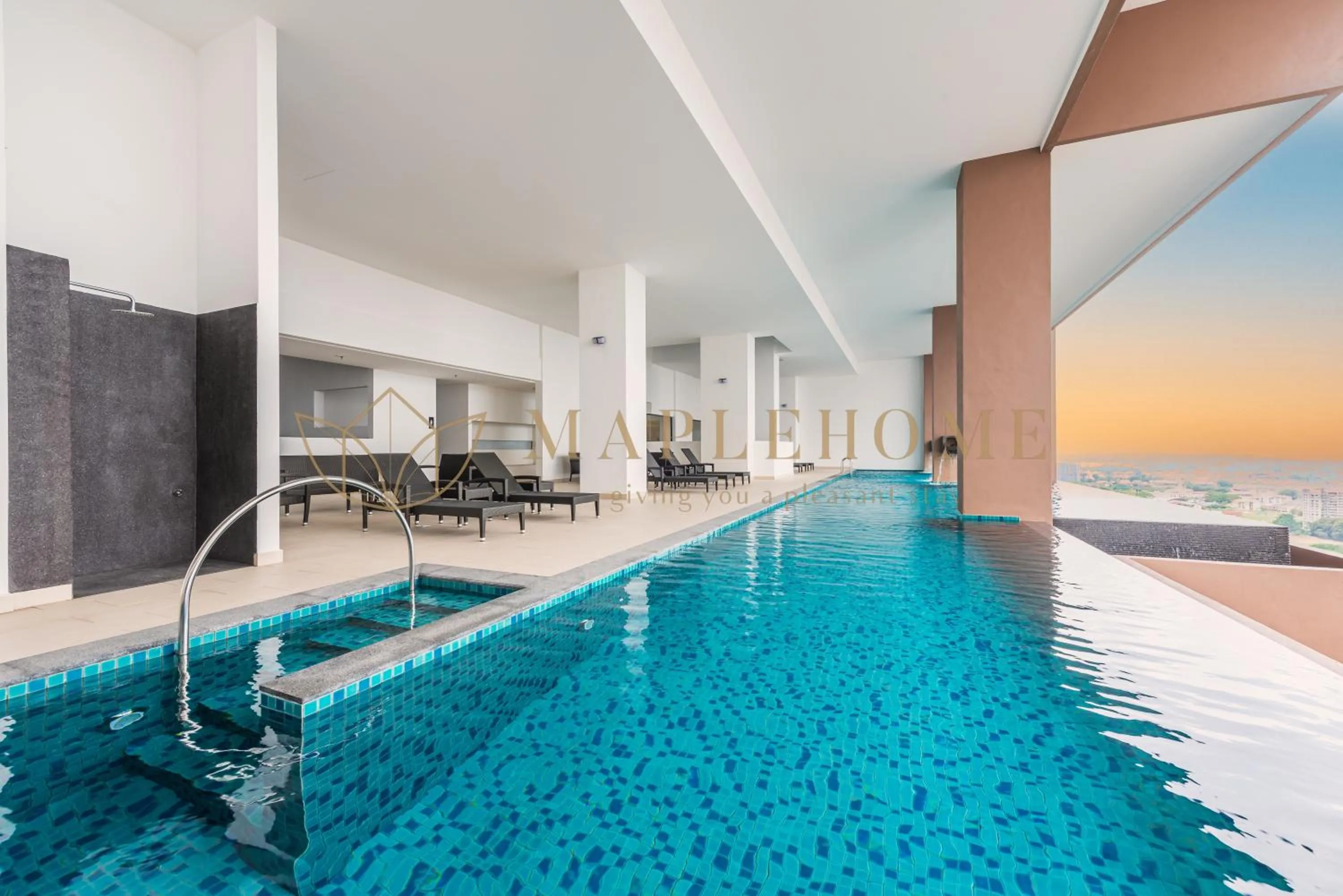 Swimming pool in The Apple Premier Suites Melaka