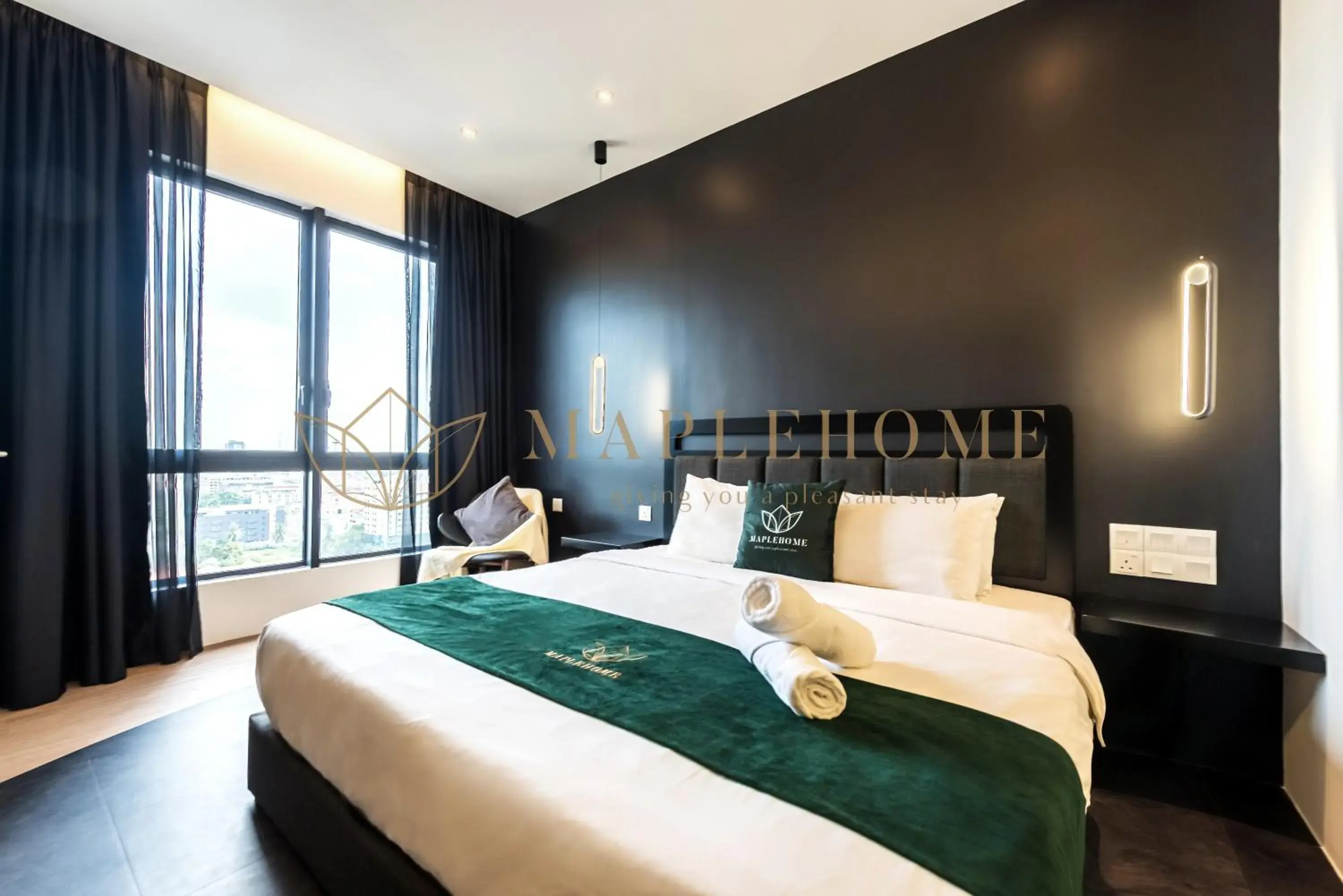 Bed in The Apple Premier Suites Melaka Bed in The Apple Premier Suites Melaka