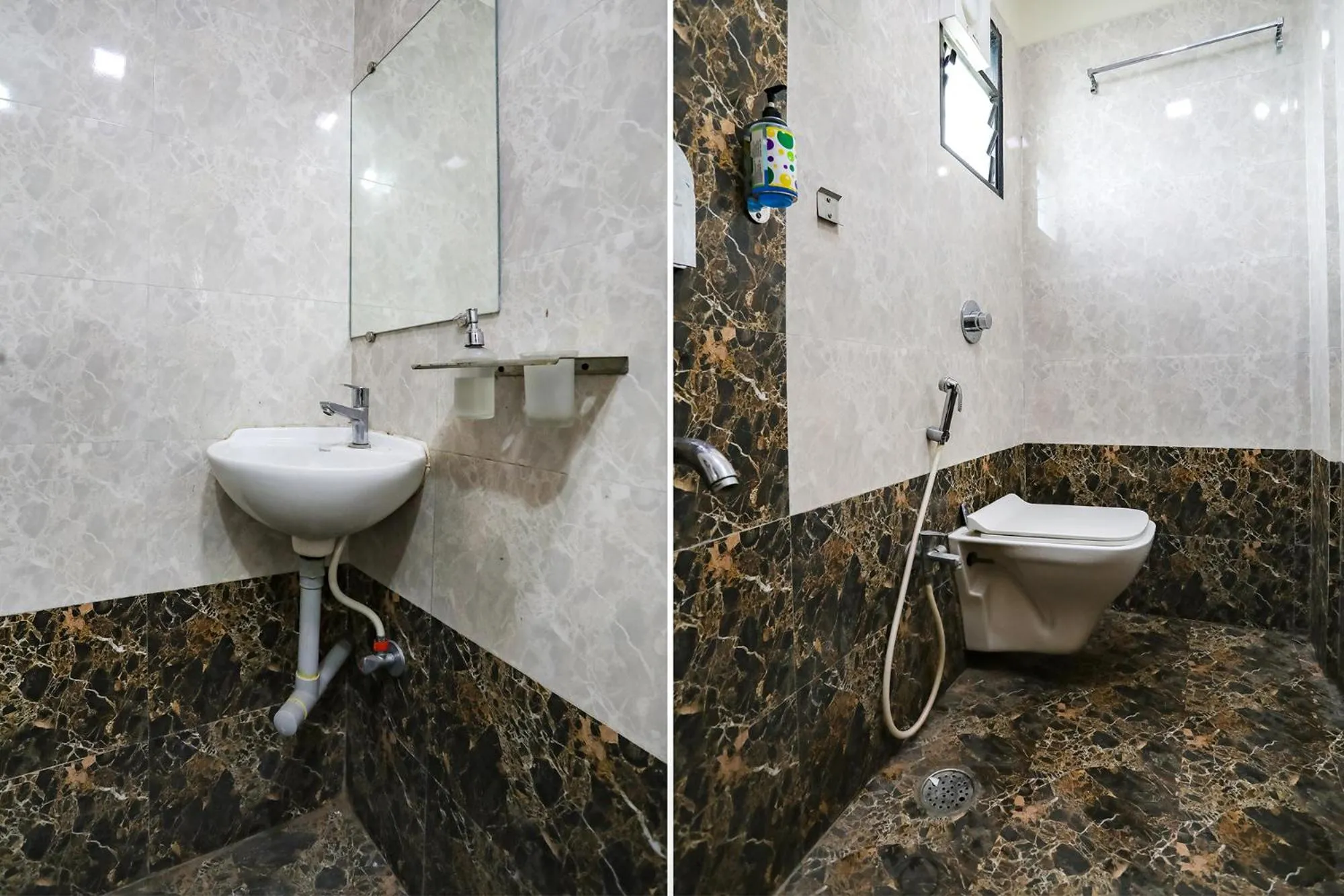 Bathroom in FabHotel New Shraddha Inn - Nr Airport Colony