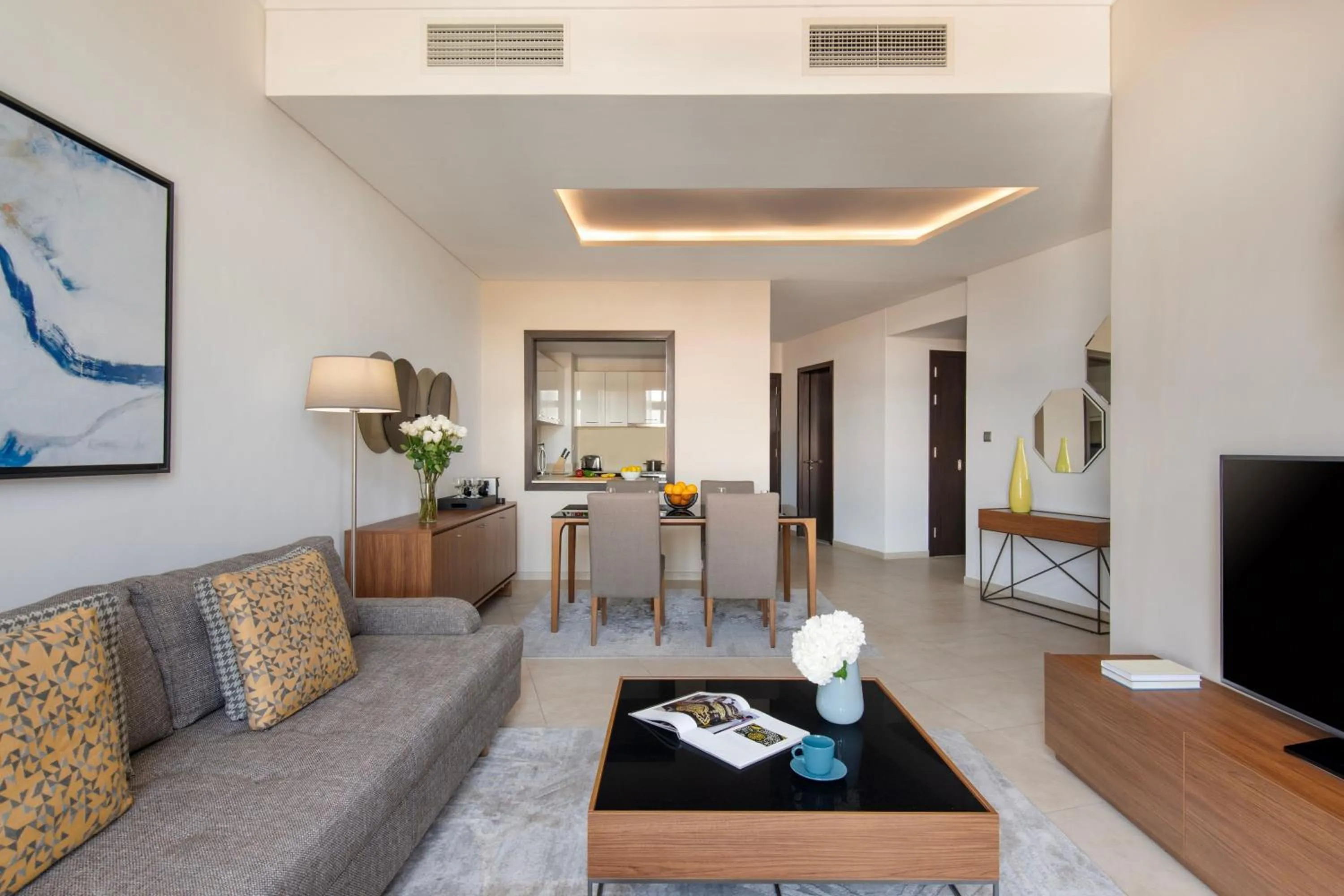 Photo of the whole room in Marriott Executive Apartments Doha, Le Mirage City Walk