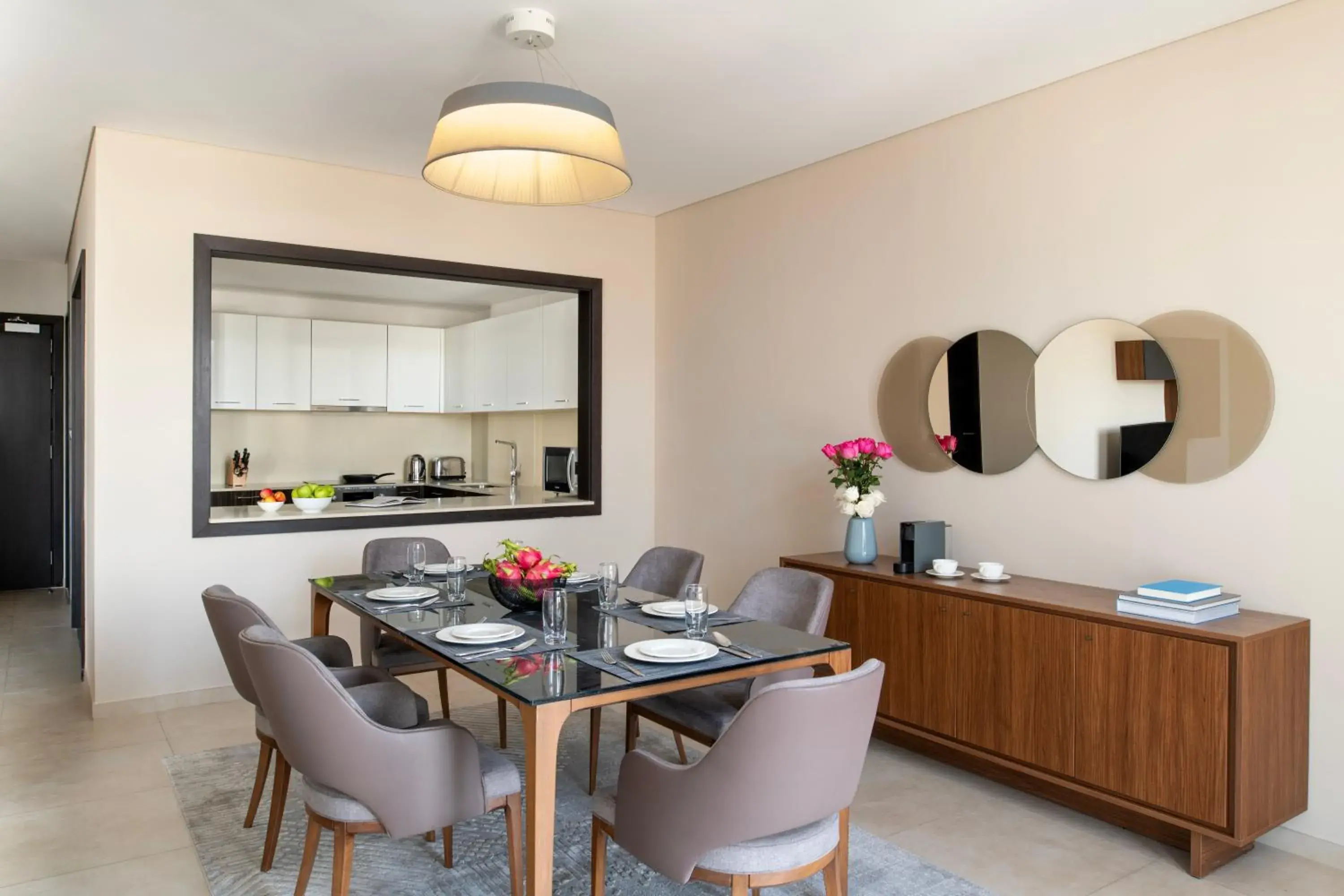 Two-Bedroom Deluxe Apartment with Balcony in Marriott Executive Apartments Doha, Le Mirage City Walk Two-Bedroom Deluxe Apartment with Balcony in Marriott Executive Apartments Doha, Le Mirage City Walk