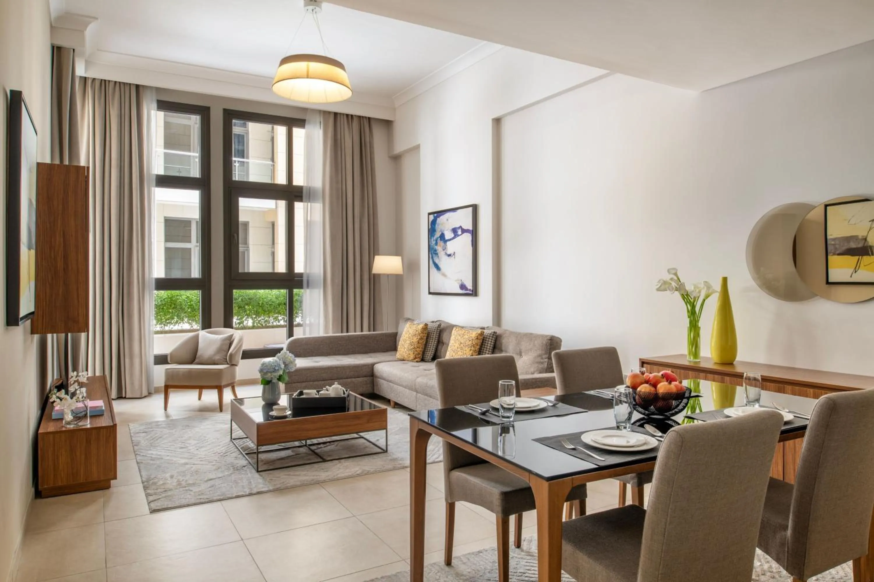 Photo of the whole room in Marriott Executive Apartments Doha, Le Mirage City Walk