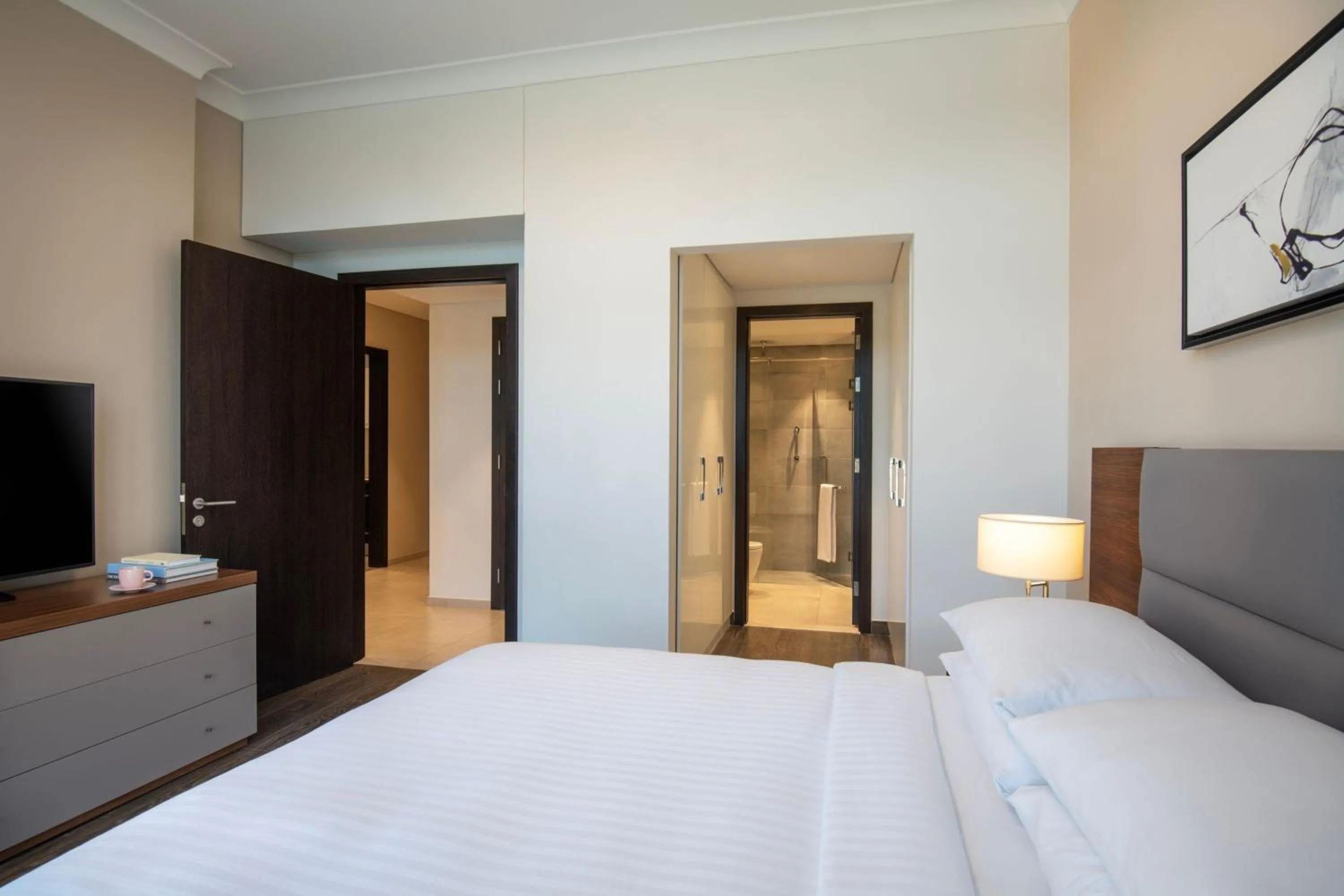 Photo of the whole room, Bed in Marriott Executive Apartments Doha, Le Mirage City Walk