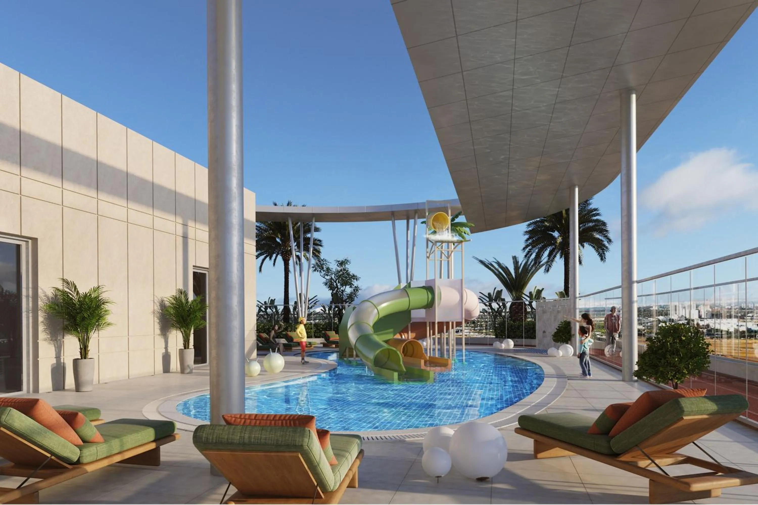 Swimming pool in Marriott Executive Apartments Doha, Le Mirage City Walk