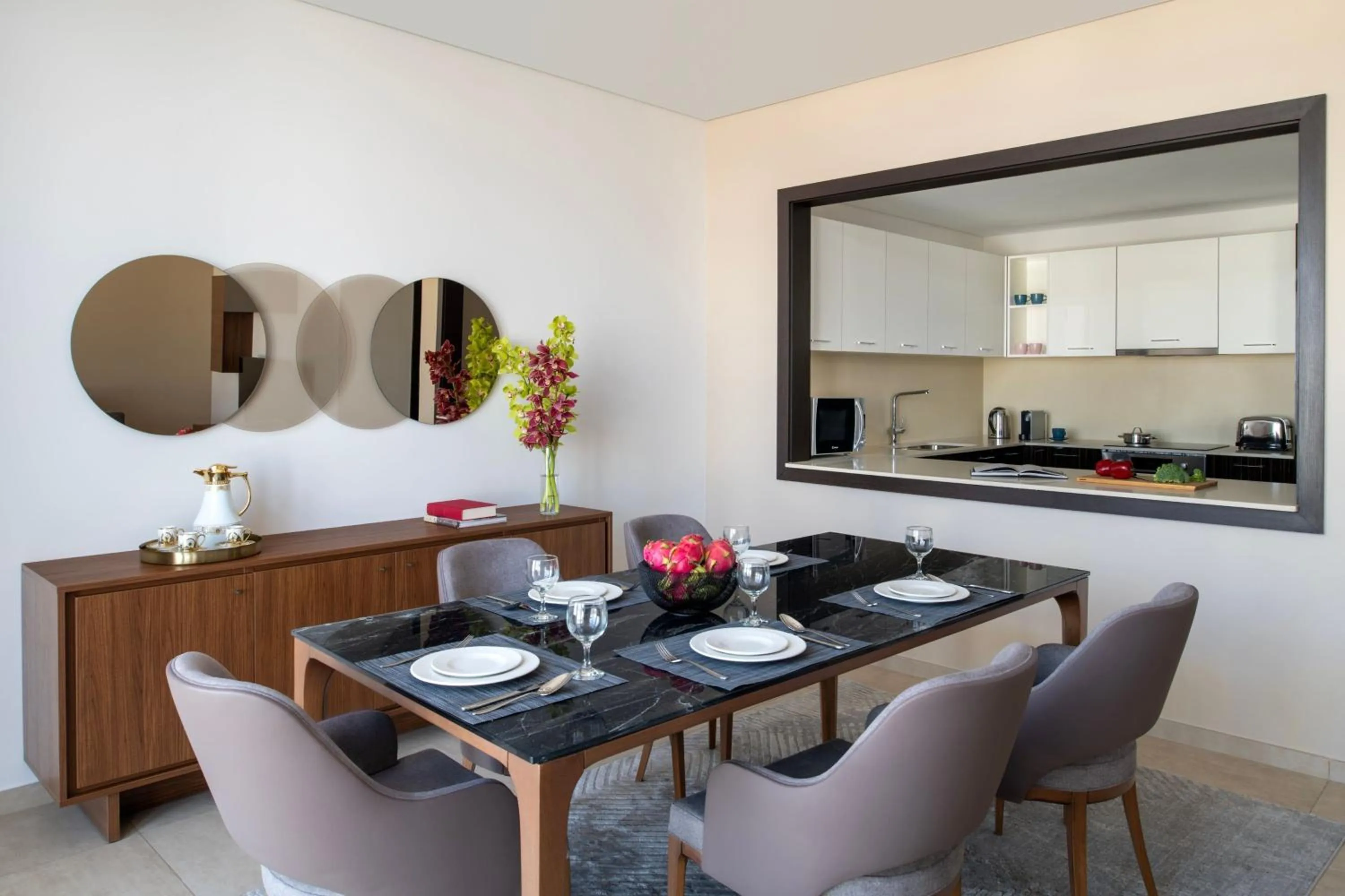 Photo of the whole room in Marriott Executive Apartments Doha, Le Mirage City Walk