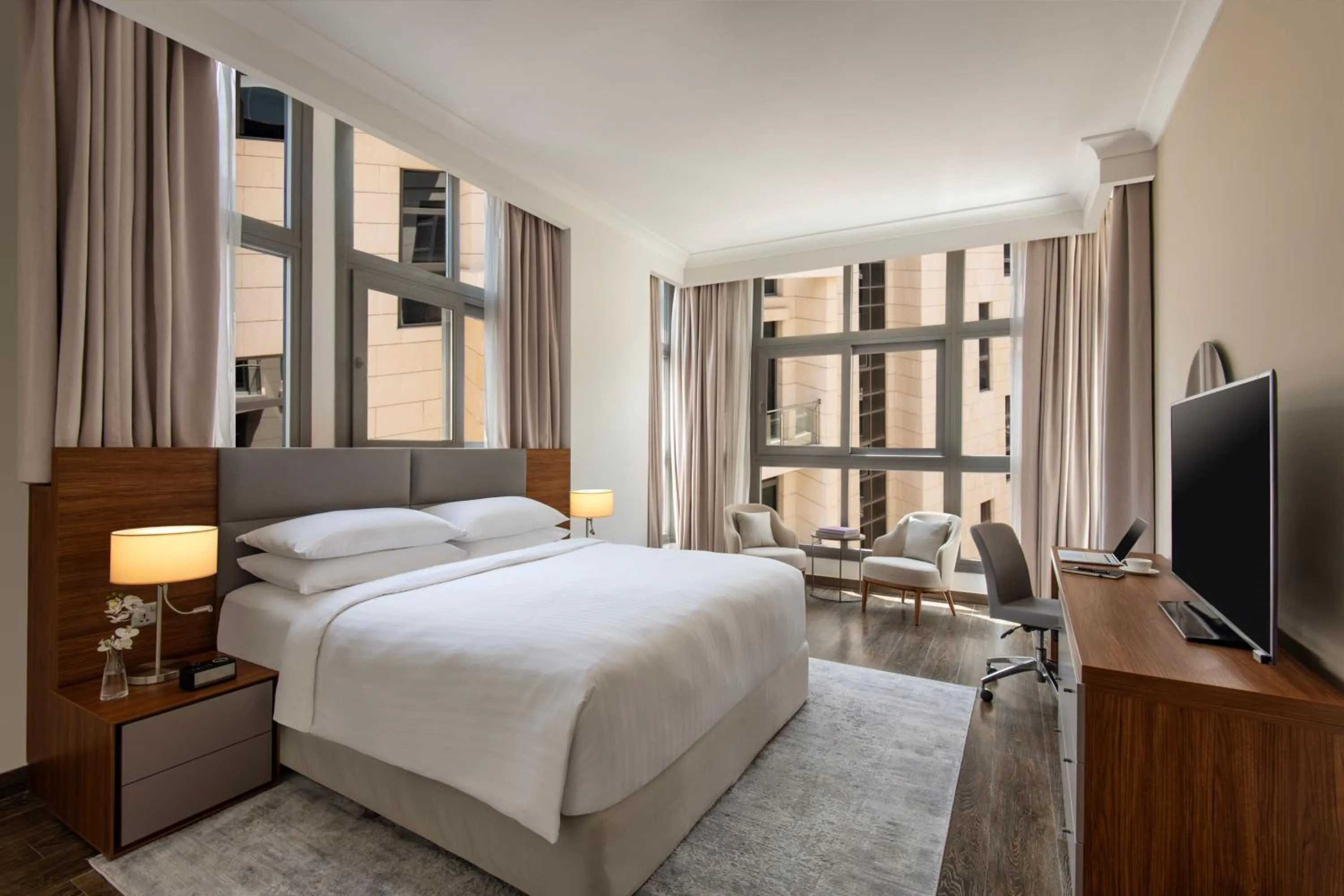 Photo of the whole room, Bed in Marriott Executive Apartments Doha, Le Mirage City Walk