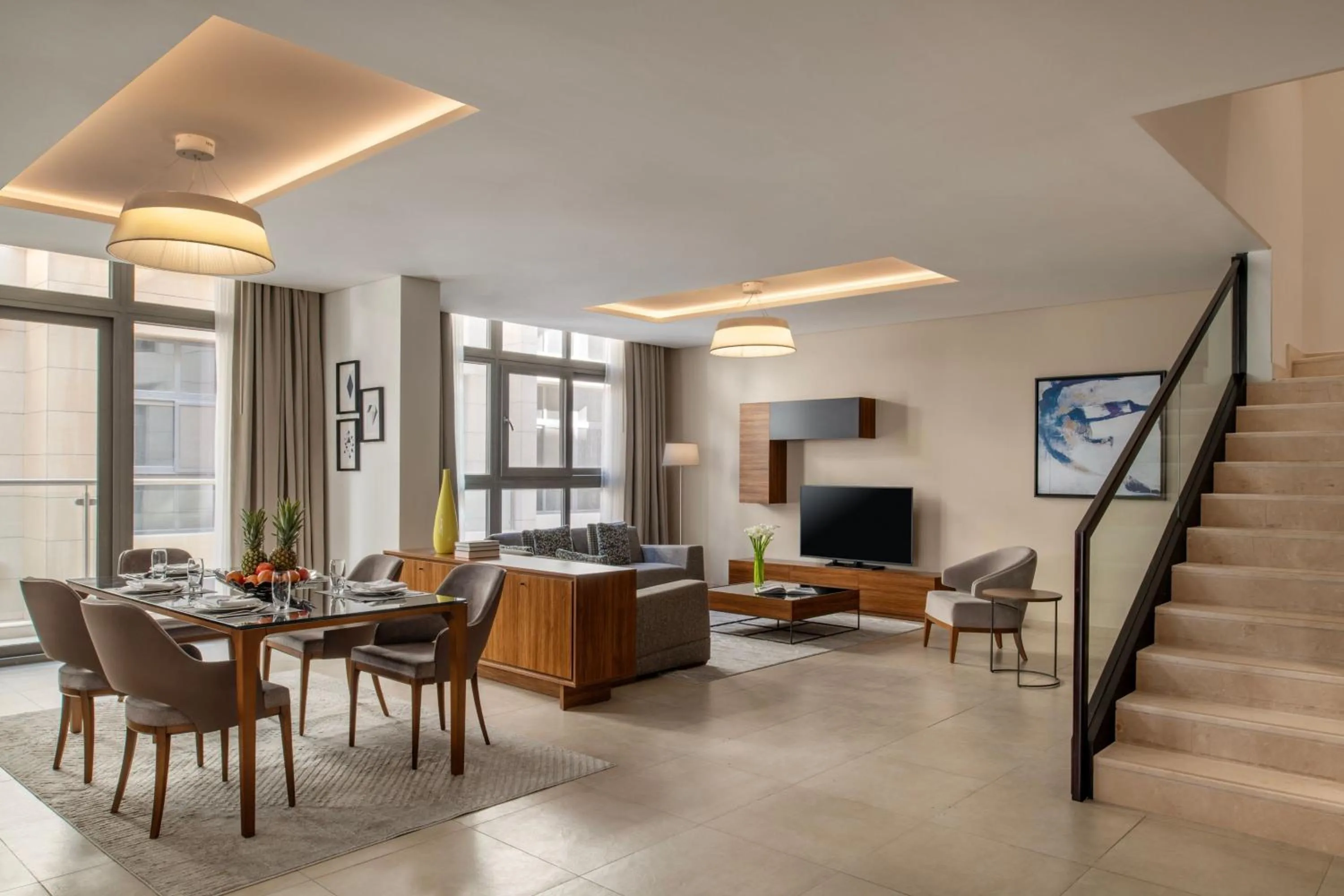 Photo of the whole room in Marriott Executive Apartments Doha, Le Mirage City Walk