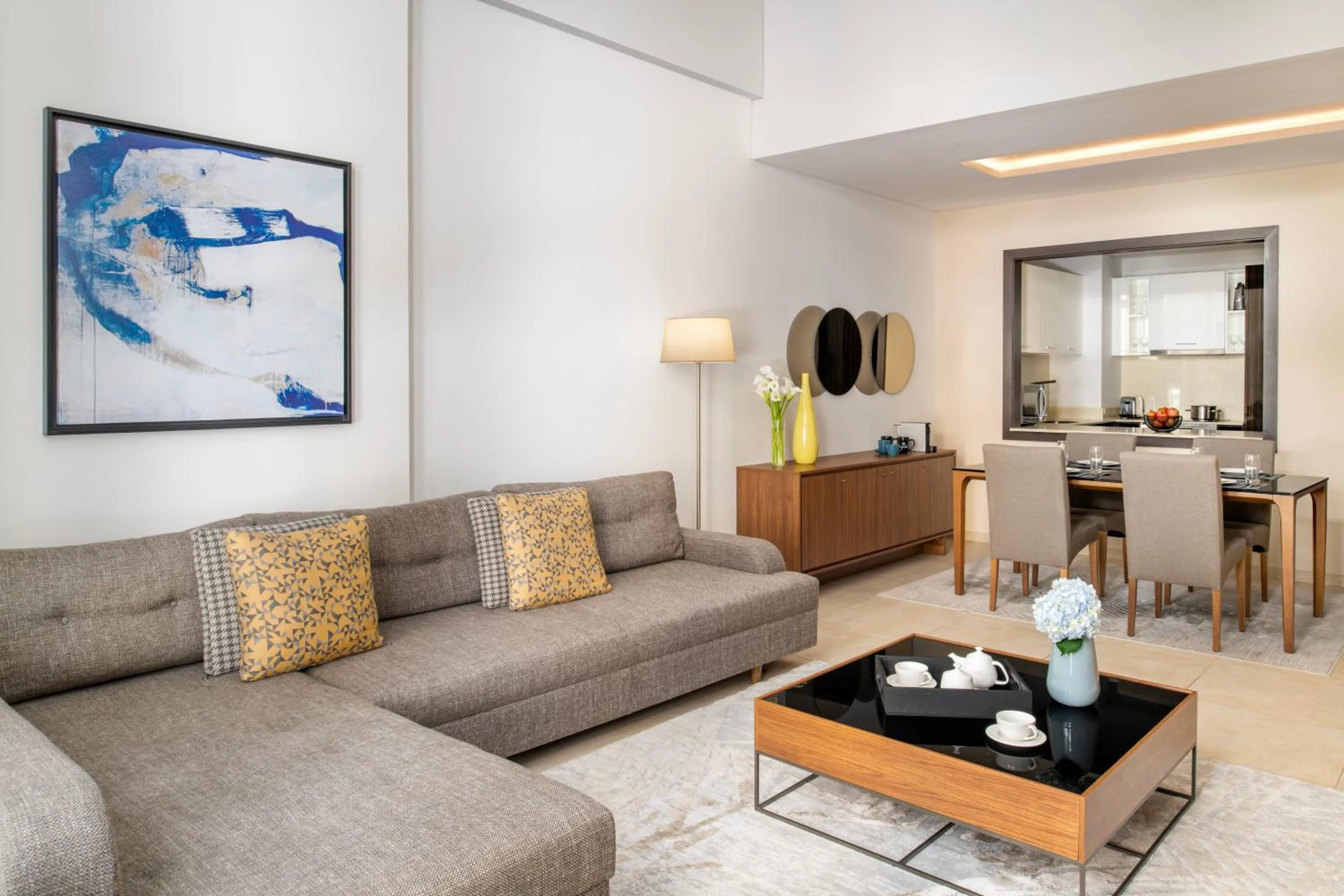 Living room in Marriott Executive Apartments Doha, Le Mirage City Walk