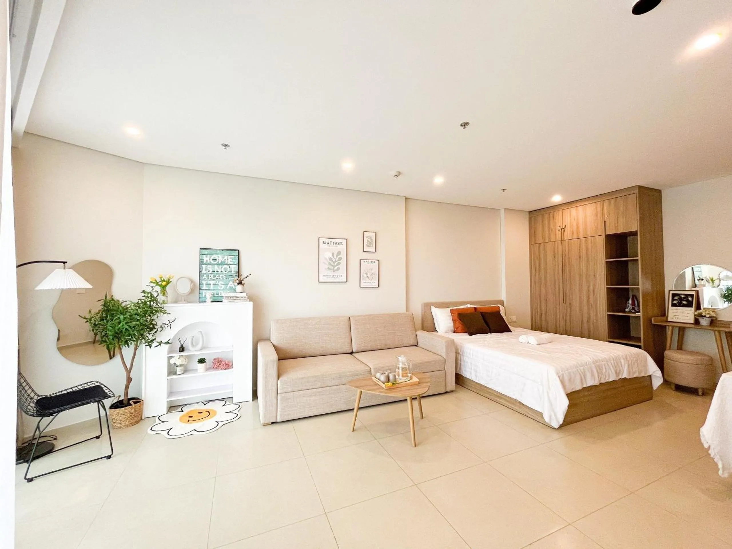 Bed in The Sóng Apartment Vũng Tàu - Mita House