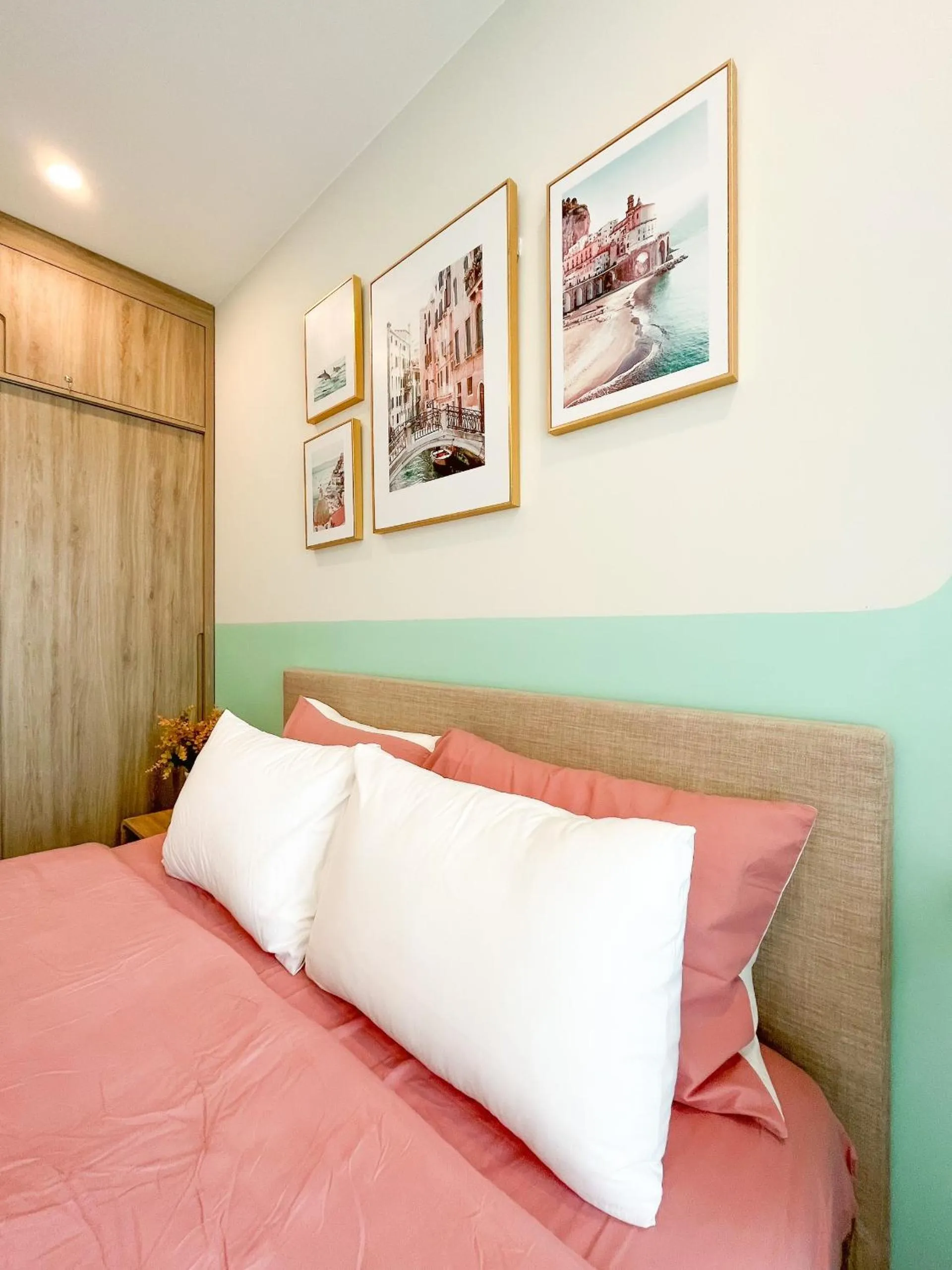 Bed in The Sóng Apartment Vũng Tàu - Mita House