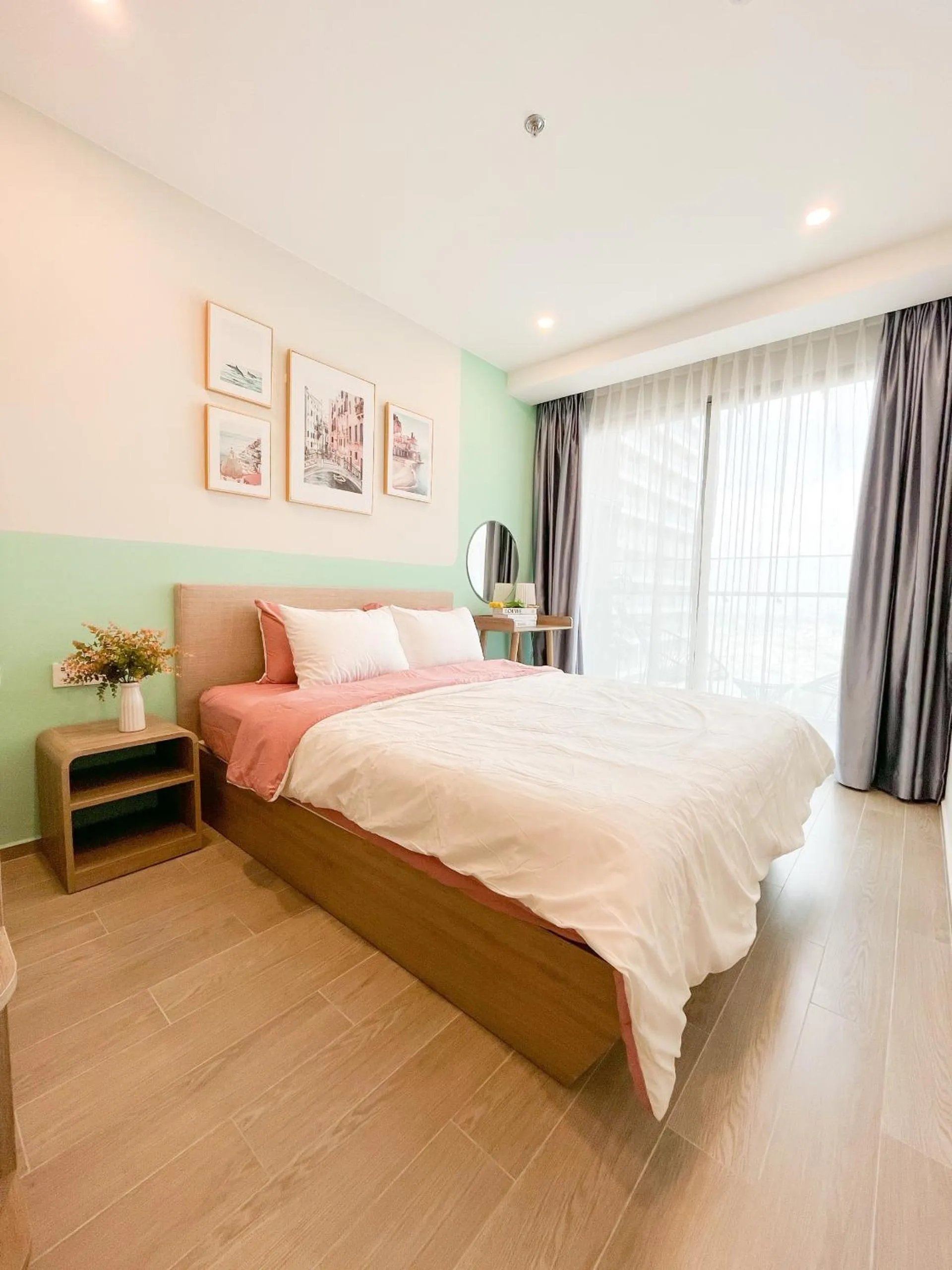 Bed in The Sóng Apartment Vũng Tàu - Mita House