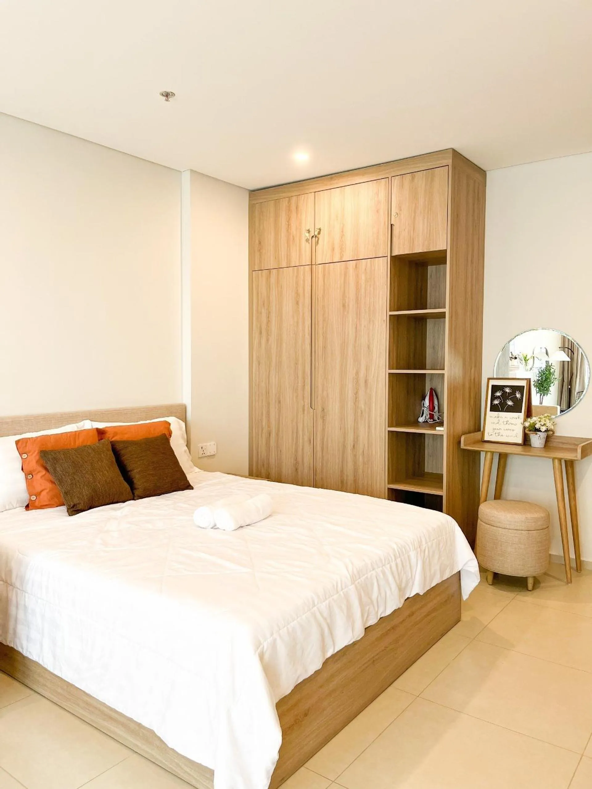 Bed in The Sóng Apartment Vũng Tàu - Mita House