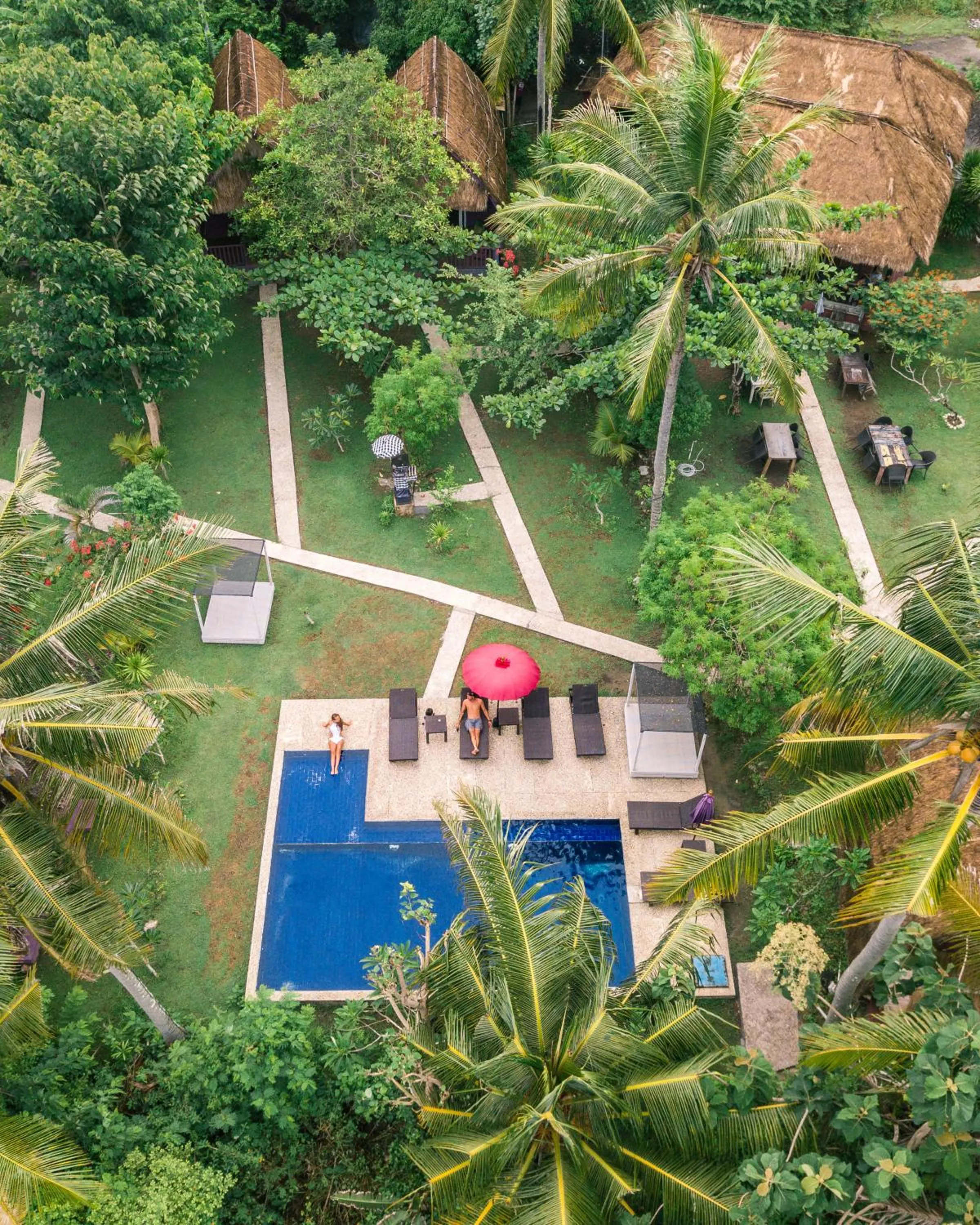 Bird's eye view in Namaste Bungalows Resort