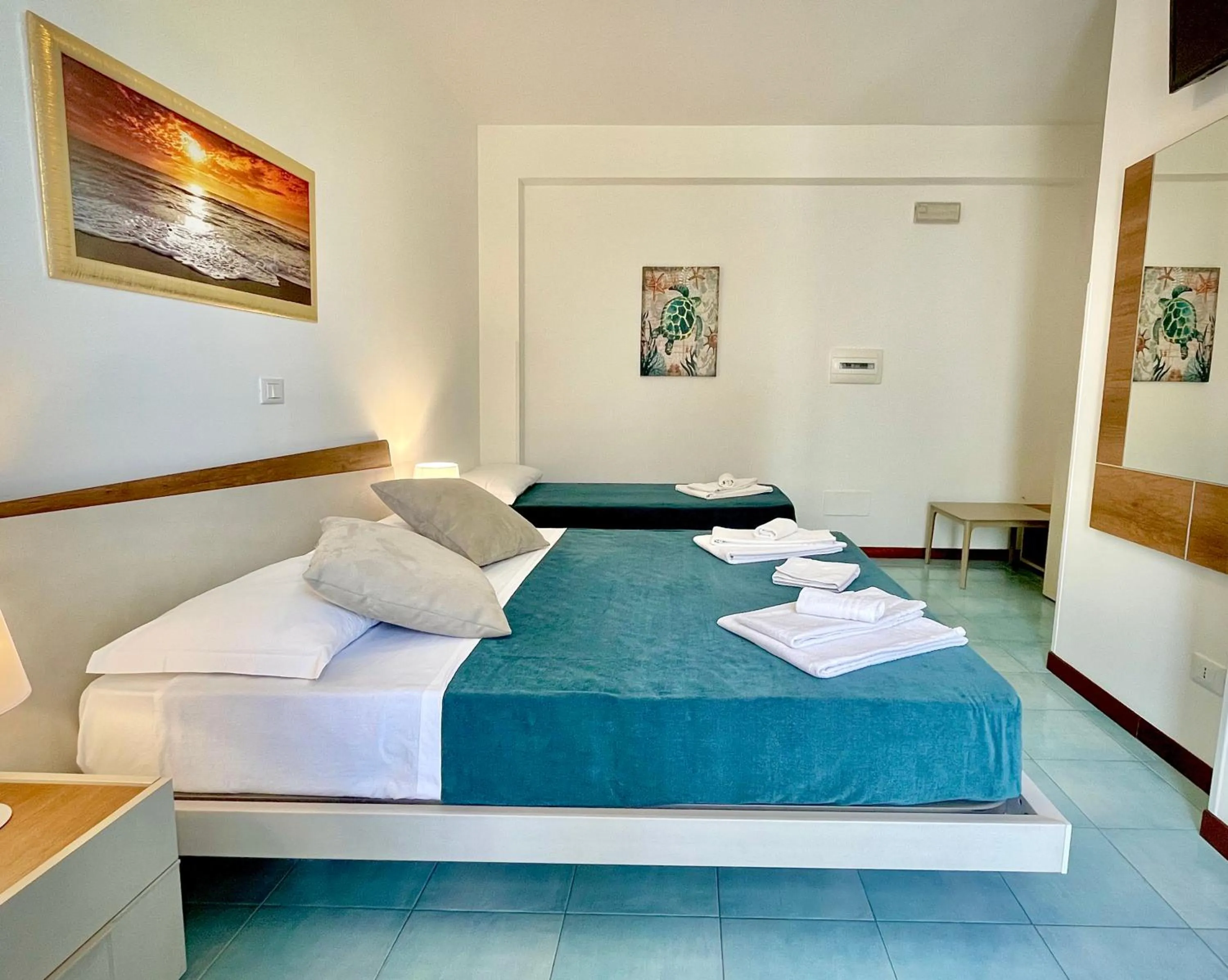 View (from property/room), Bed in Hotel Sikania