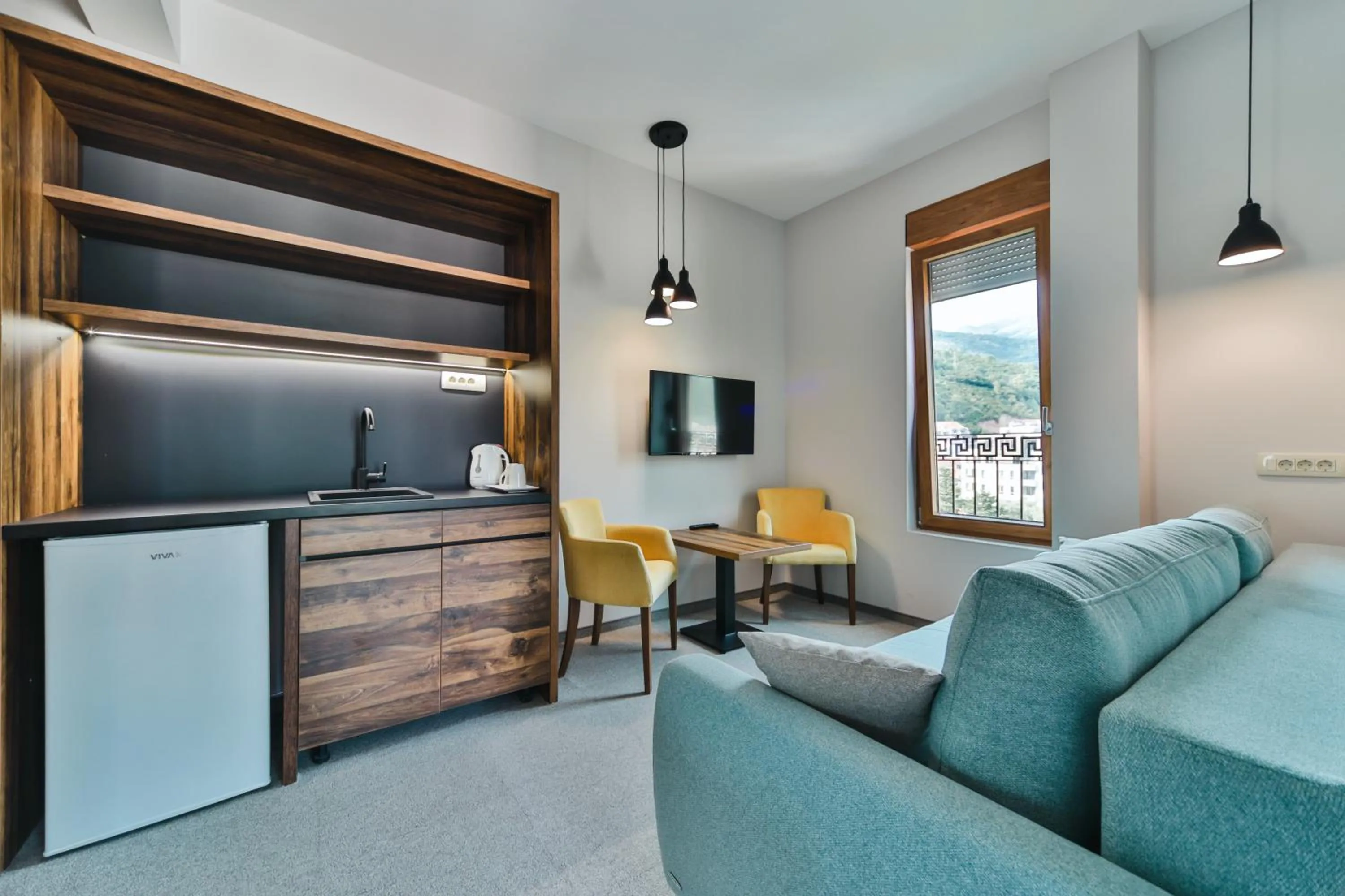 Kitchen or kitchenette in Hotel Vladimir