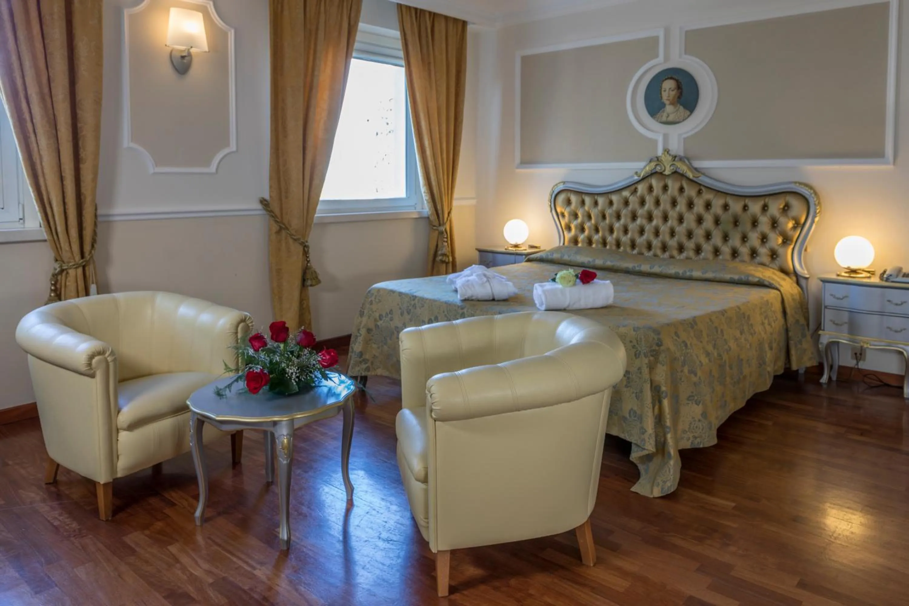 Bed in Hotel Villa Medici