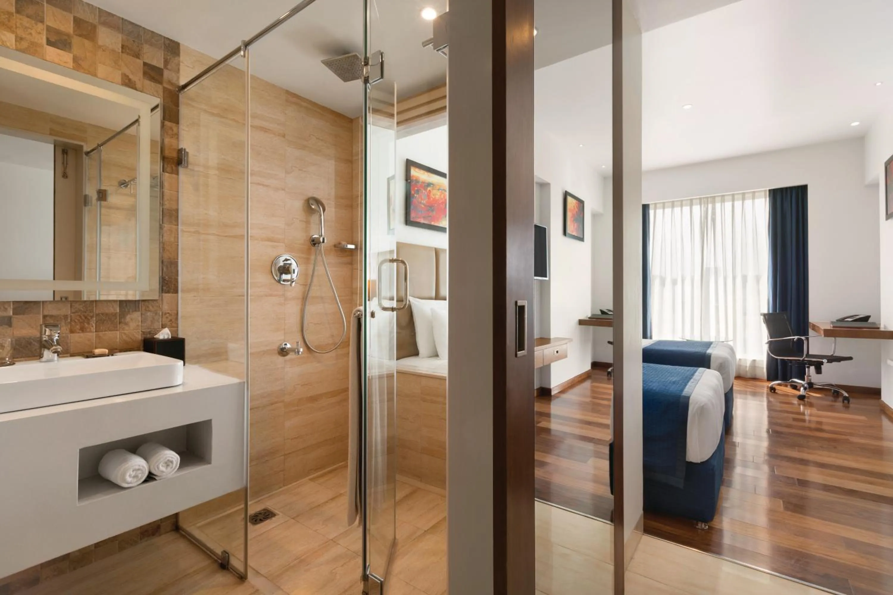 Shower in Ramada Encore Domlur Bangalore