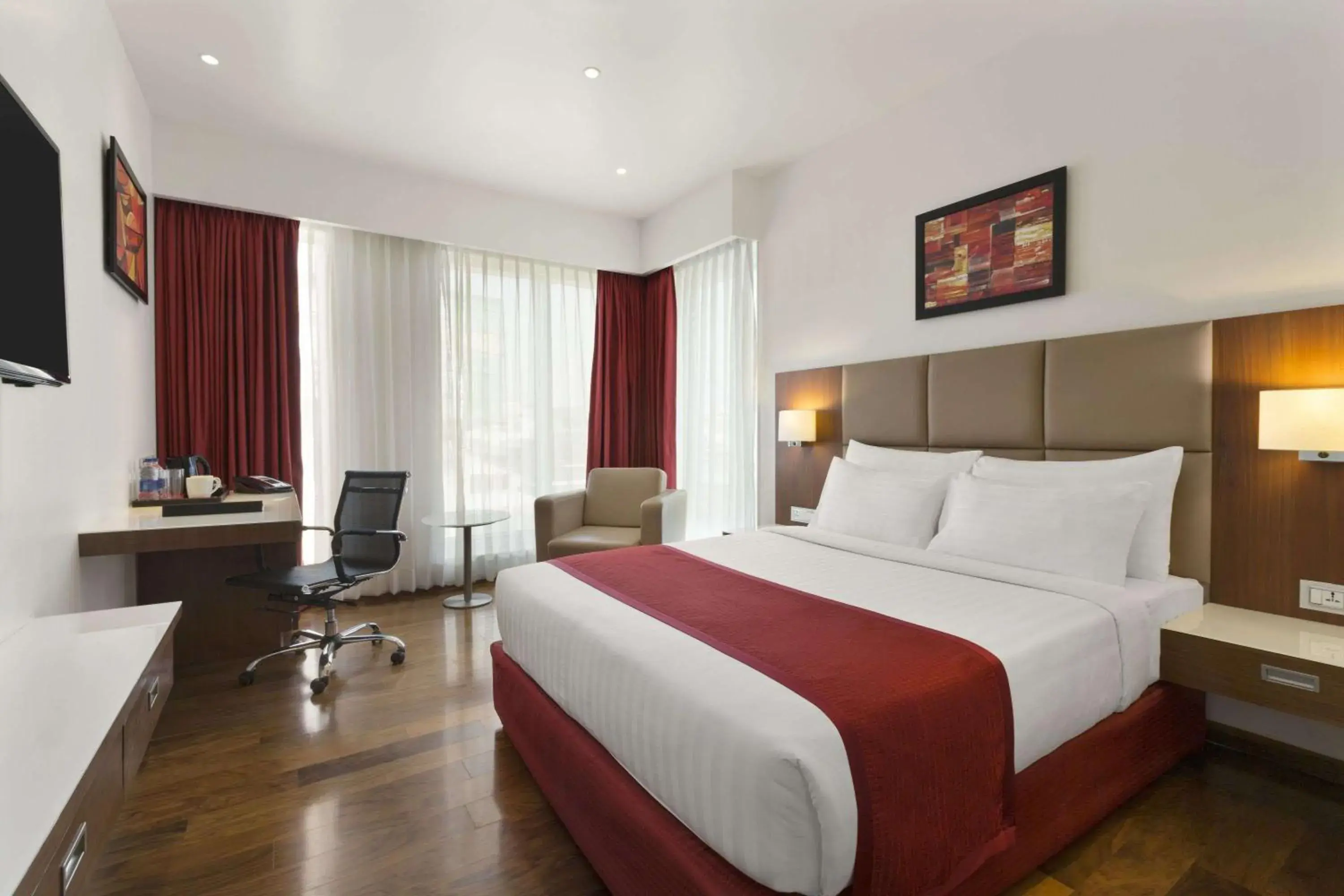 Photo of the whole room, Bed in Ramada Encore Domlur Bangalore Photo of the whole room, Bed in Ramada Encore Domlur Bangalore